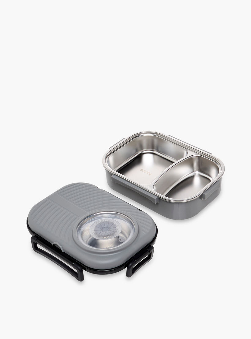 صندوق غداء ستانلس ستيل بقسمين مع ملعقة وشوكة - 1 لتر-school-lunchessentials-lunchboxes-image-4