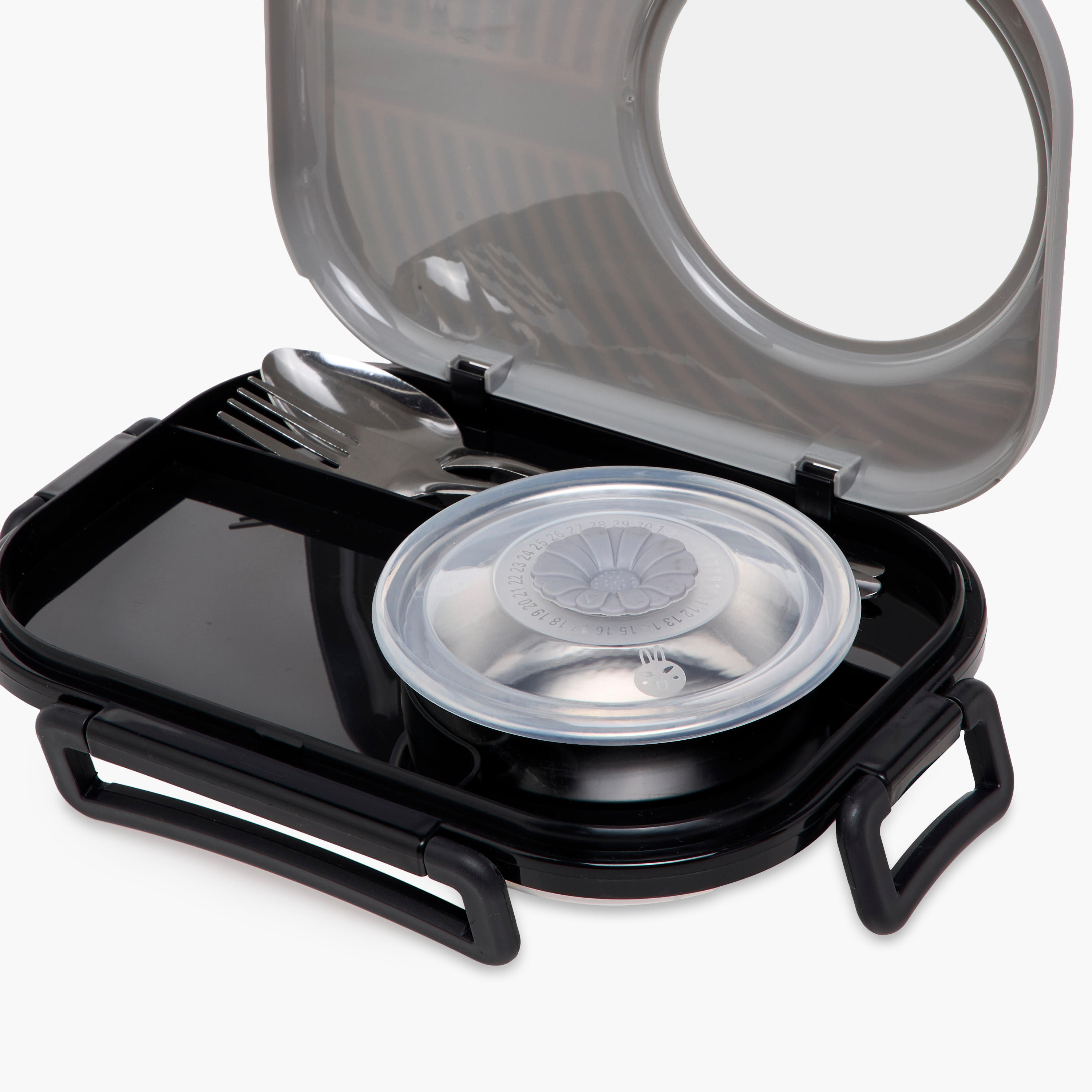 صندوق غداء ستانلس ستيل بقسمين مع ملعقة وشوكة - 1 لتر-school-lunchessentials-lunchboxes-image-5