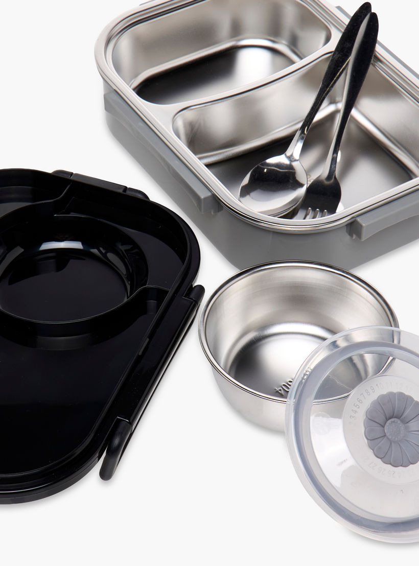 صندوق غداء ستانلس ستيل بقسمين مع ملعقة وشوكة - 1 لتر-school-lunchessentials-lunchboxes-image-6