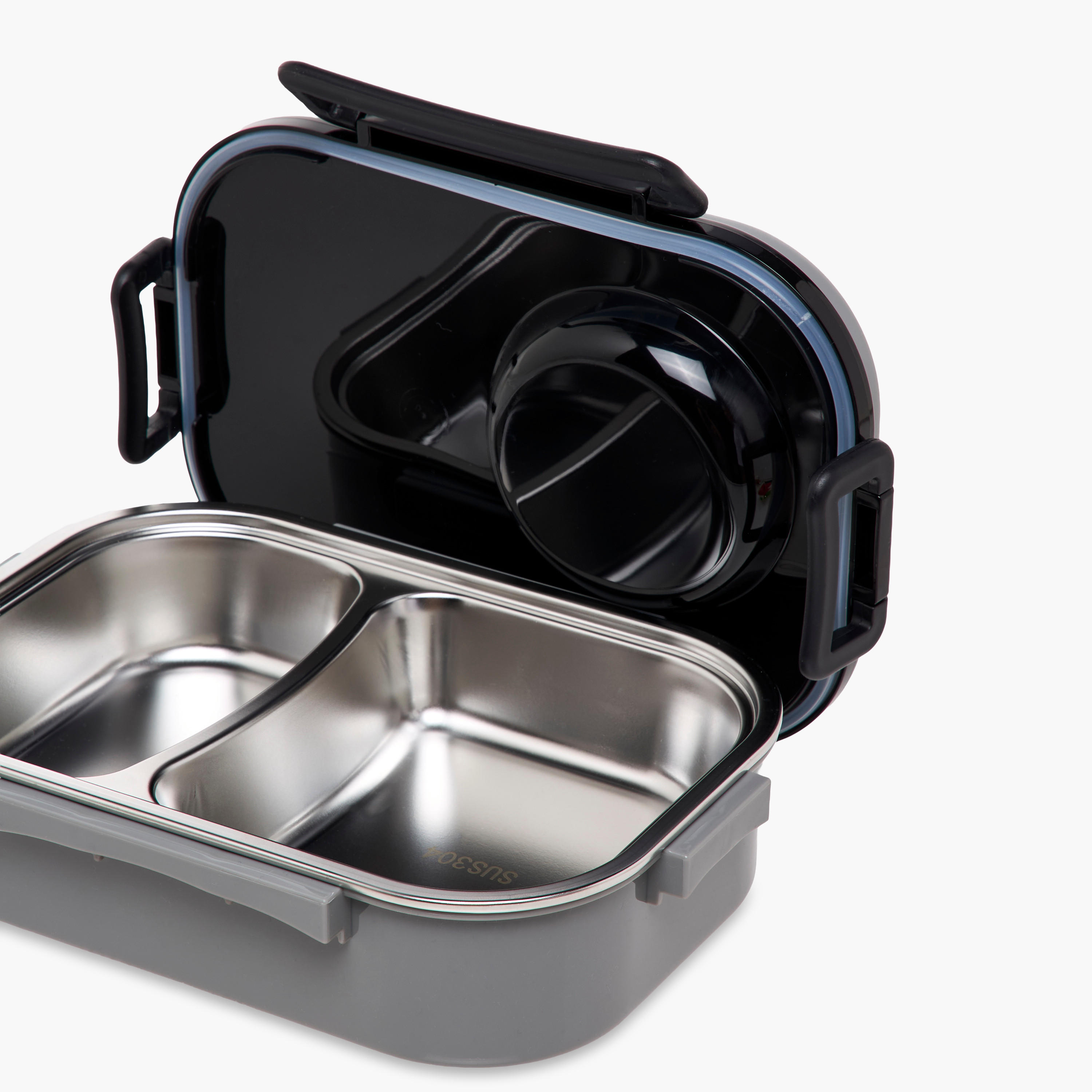 صندوق غداء ستانلس ستيل بقسمين مع ملعقة وشوكة - 1 لتر-school-lunchessentials-lunchboxes-image-7