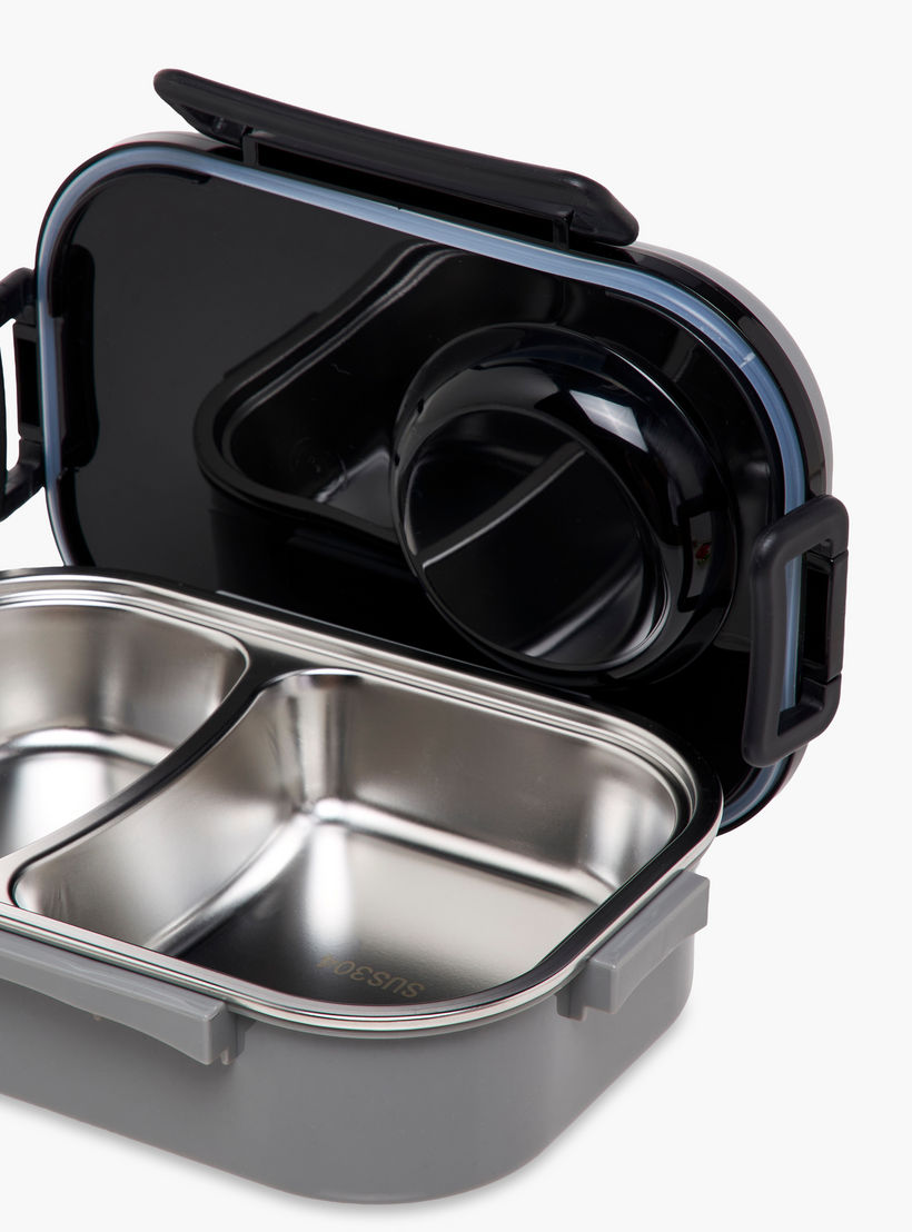 صندوق غداء ستانلس ستيل بقسمين مع ملعقة وشوكة - 1 لتر-school-lunchessentials-lunchboxes-image-7