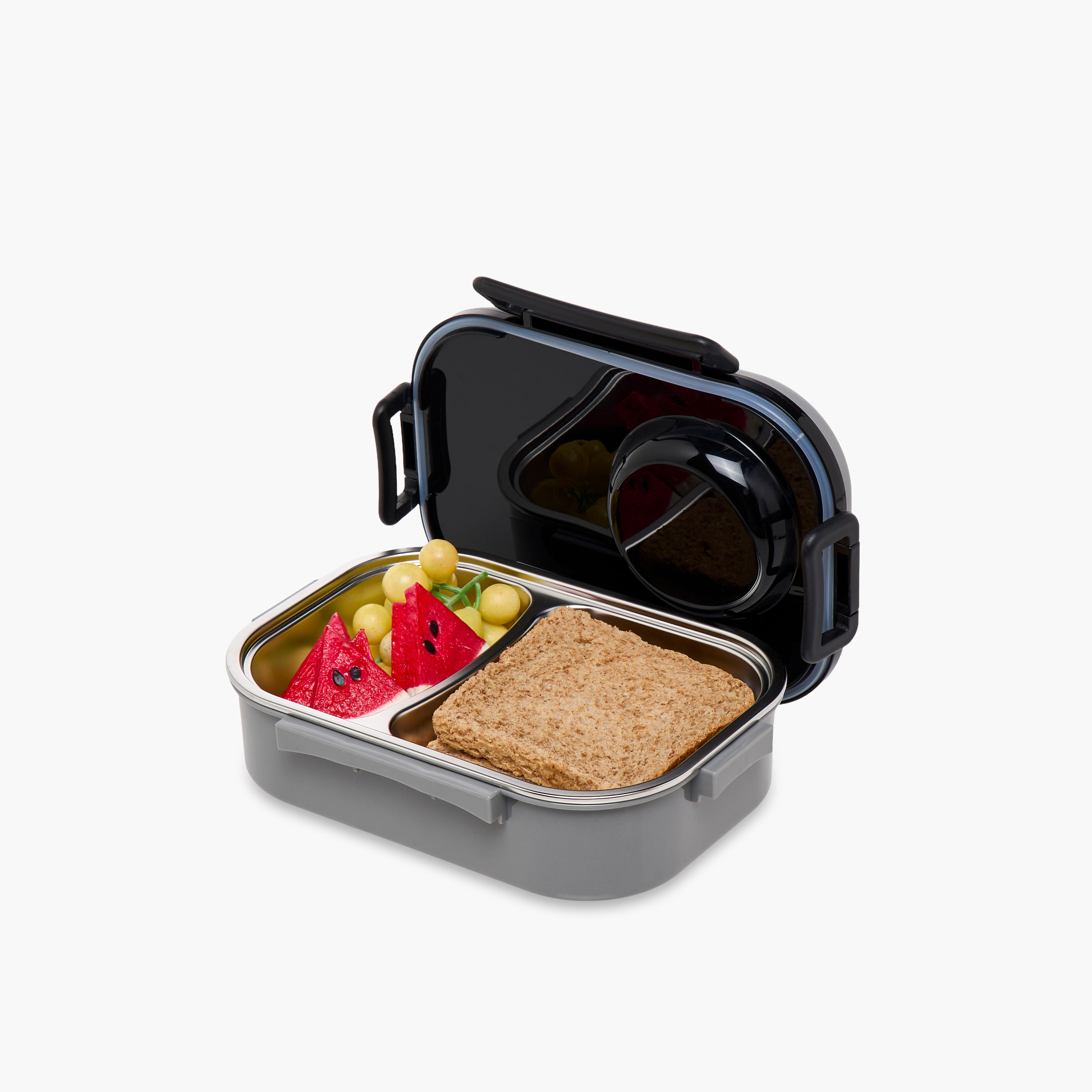 صندوق غداء ستانلس ستيل بقسمين مع ملعقة وشوكة - 1 لتر-school-lunchessentials-lunchboxes-image-8