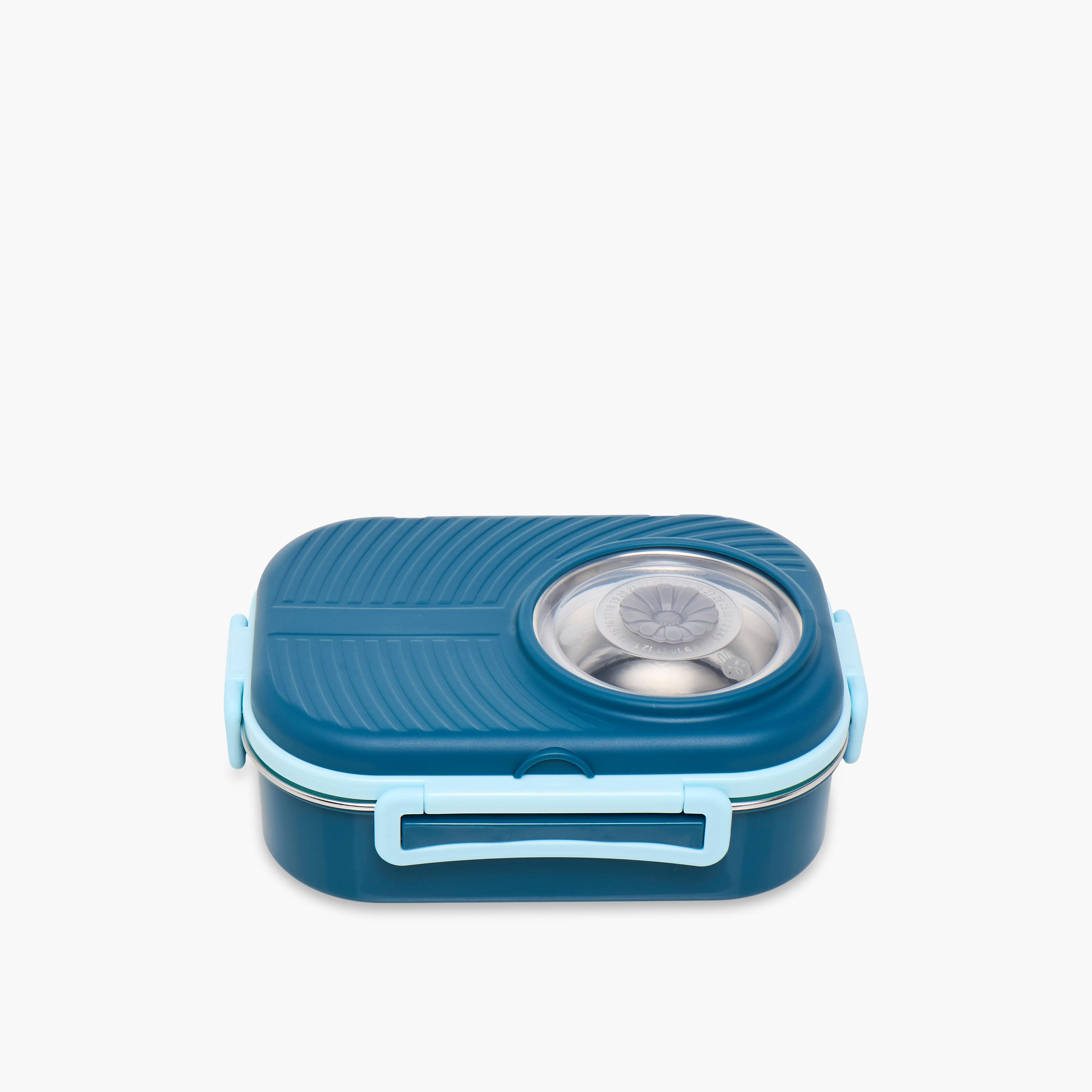 Stainless Steel 3-Compartment Lunch Box with Cutlery - 1 L-school-lunchessentials-lunchboxes-image-1