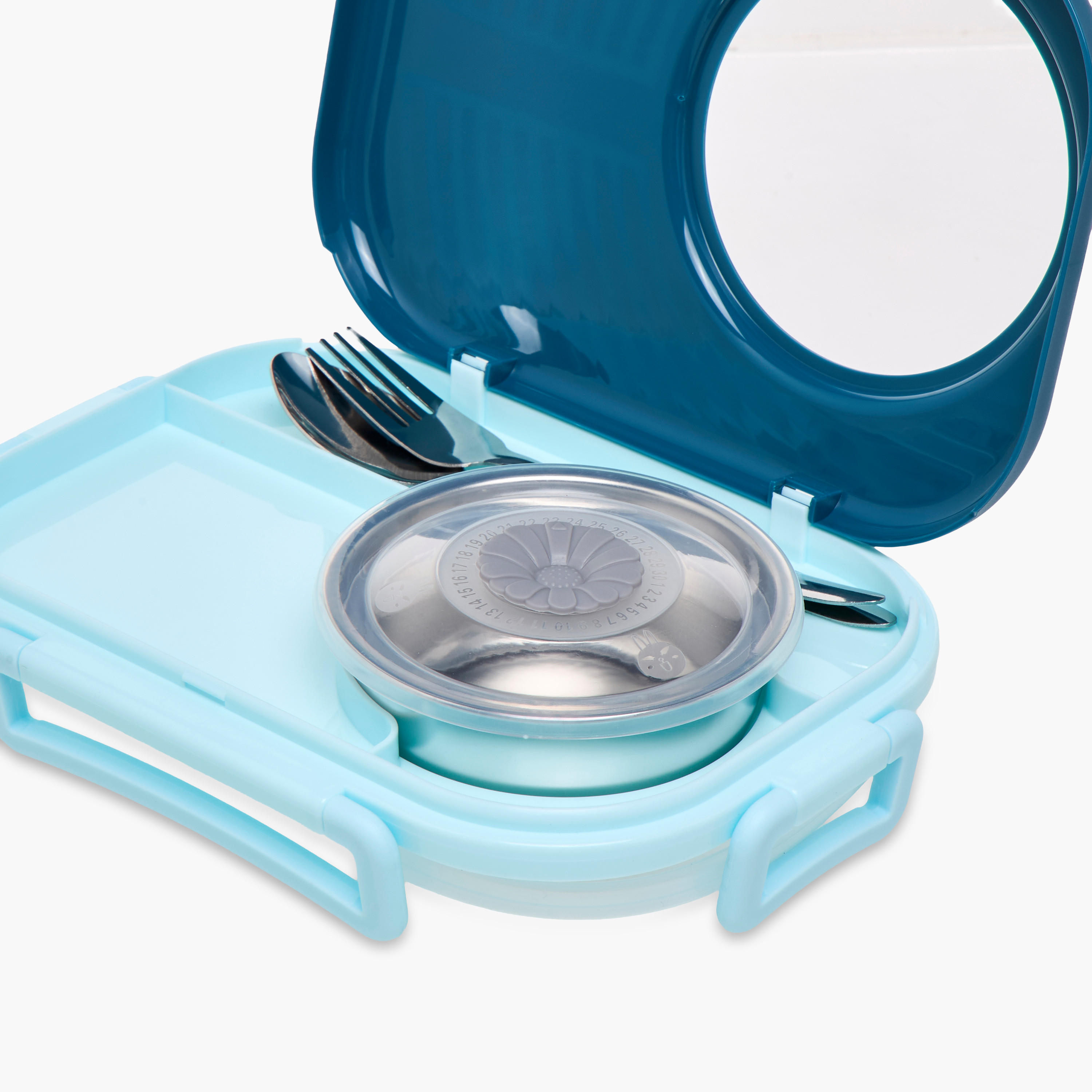 Stainless Steel 3-Compartment Lunch Box with Cutlery - 1 L-school-lunchessentials-lunchboxes-image-5