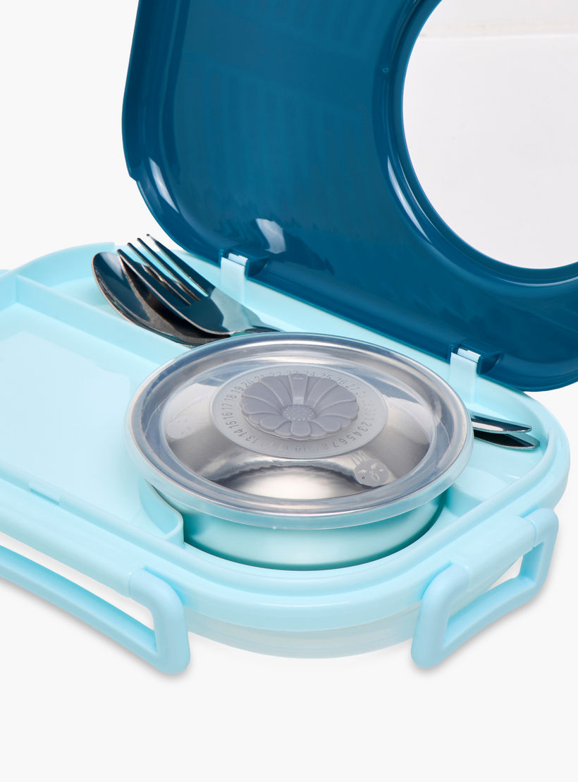 Stainless Steel 3-Compartment Lunch Box with Cutlery - 1 L-school-lunchessentials-lunchboxes-image-5