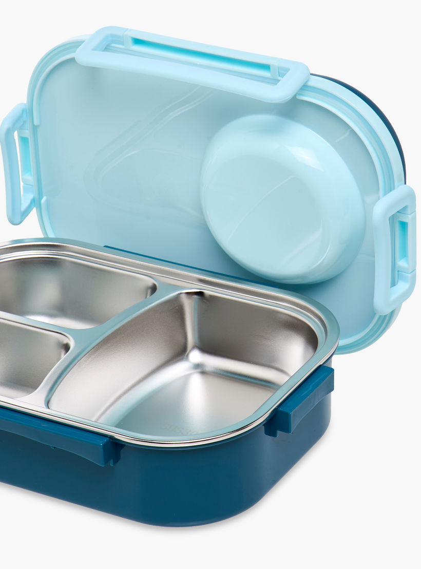 Stainless Steel 3-Compartment Lunch Box with Cutlery - 1 L-school-lunchessentials-lunchboxes-image-7