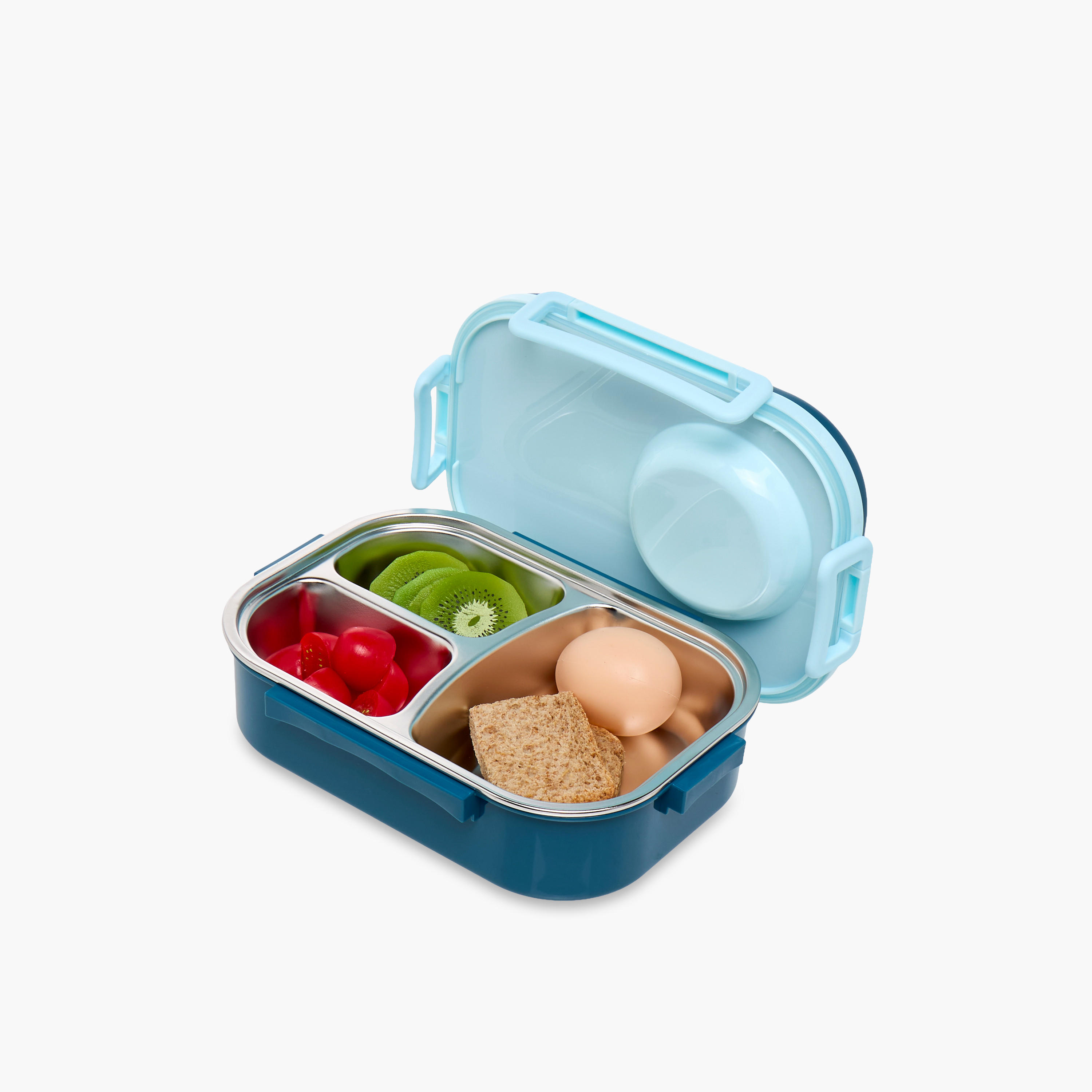 Stainless Steel 3-Compartment Lunch Box with Cutlery - 1 L-school-lunchessentials-lunchboxes-image-8