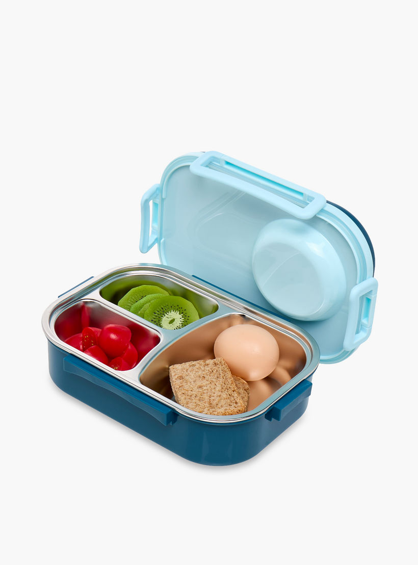 Stainless Steel 3-Compartment Lunch Box with Cutlery - 1 L-school-lunchessentials-lunchboxes-image-8