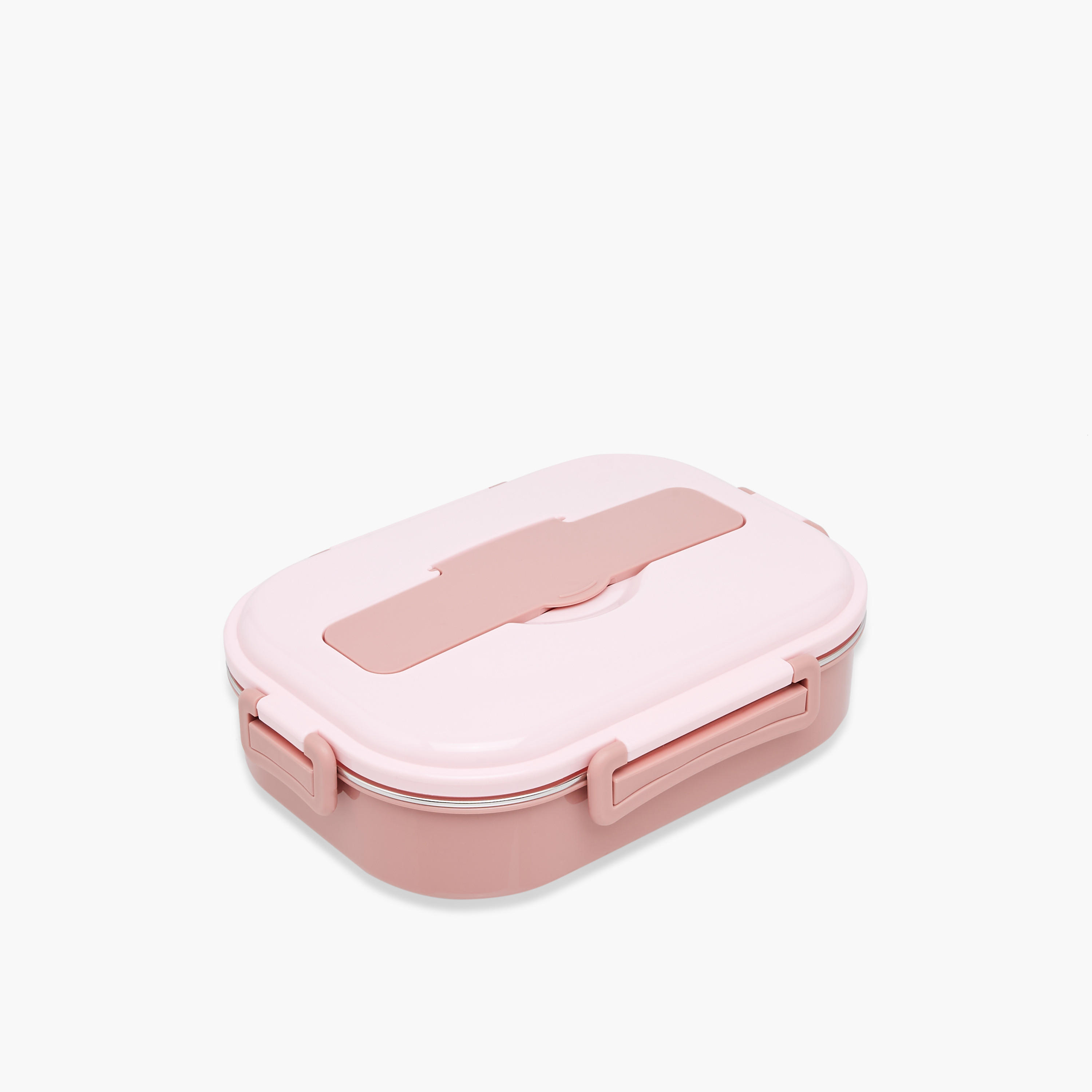 Solid 4-Compartment Stainless Steel Lunch Box with Cutlery - 1100 ml-school-lunchessentials-lunchboxes-image-1