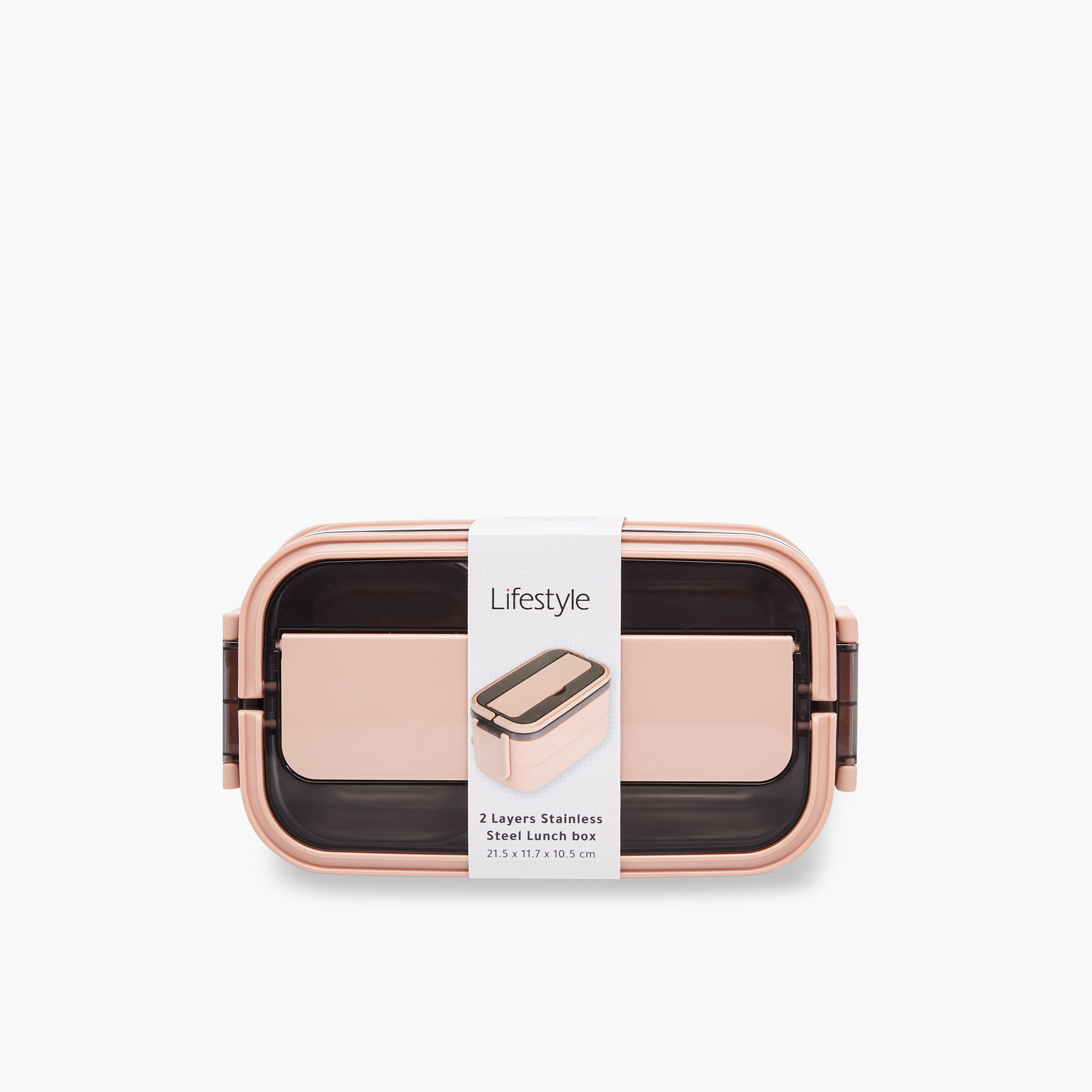 Solid 2-Layer Stainless Steel Lunch Box with Cutlery - 1400 ml-school-lunchessentials-lunchboxes-image-8