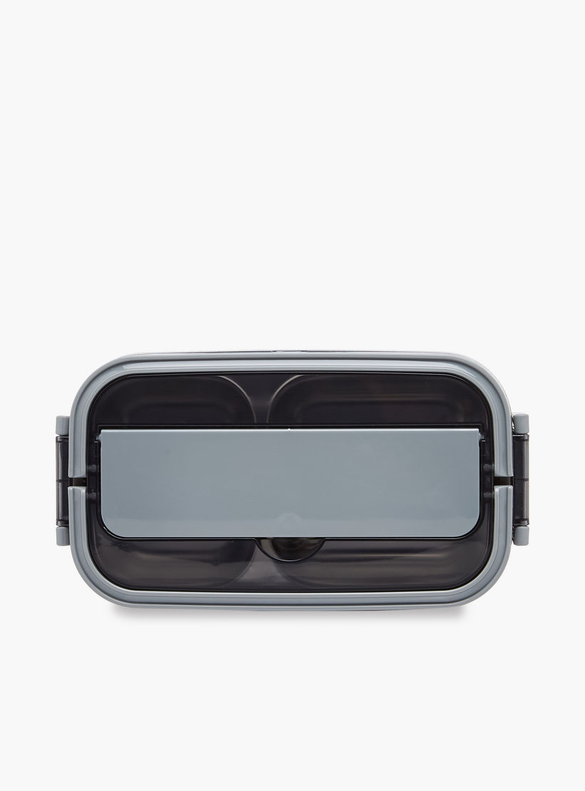 Solid 2-Layer Stainless Steel Lunch Box with Cutlery - 1400 ml-school-lunchessentials-lunchboxes-image-3