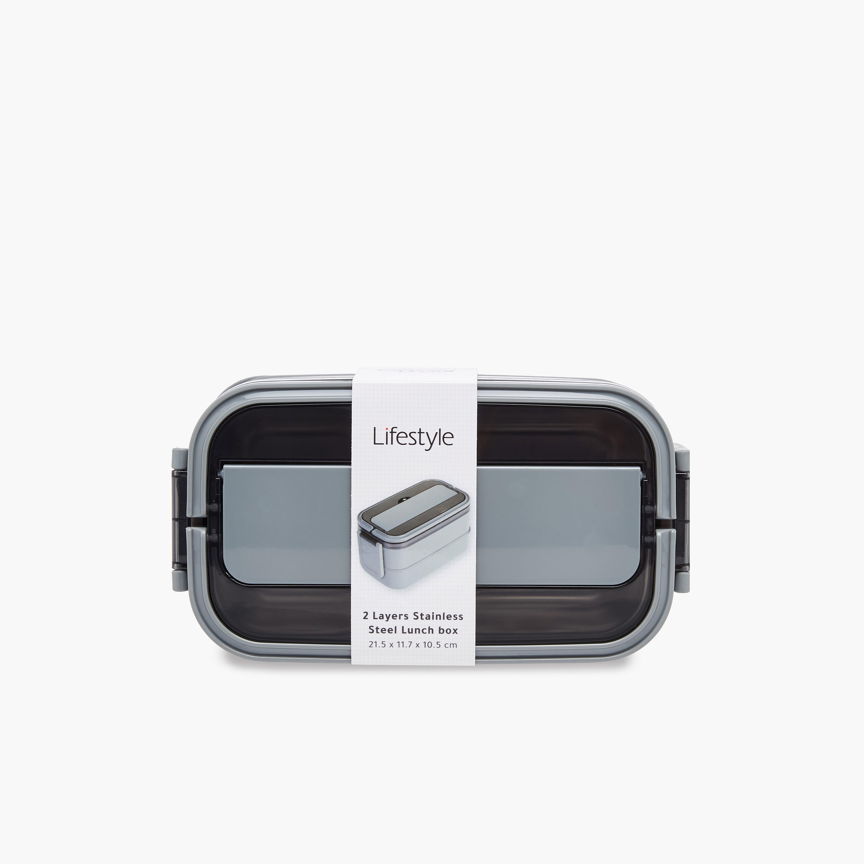 Solid 2-Layer Stainless Steel Lunch Box with Cutlery - 1400 ml-school-lunchessentials-lunchboxes-image-8