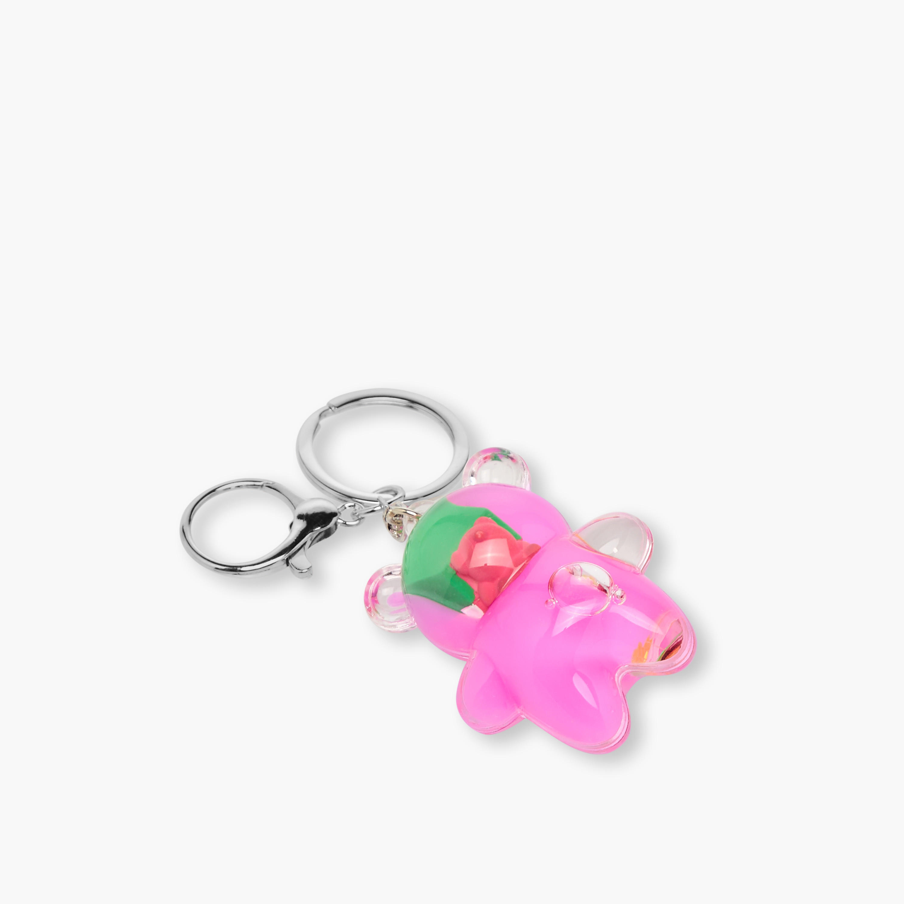 Floating Glitter Bear Keyring with Lobster Hook-girls-accessories-keyringsandbagcharms-image-2