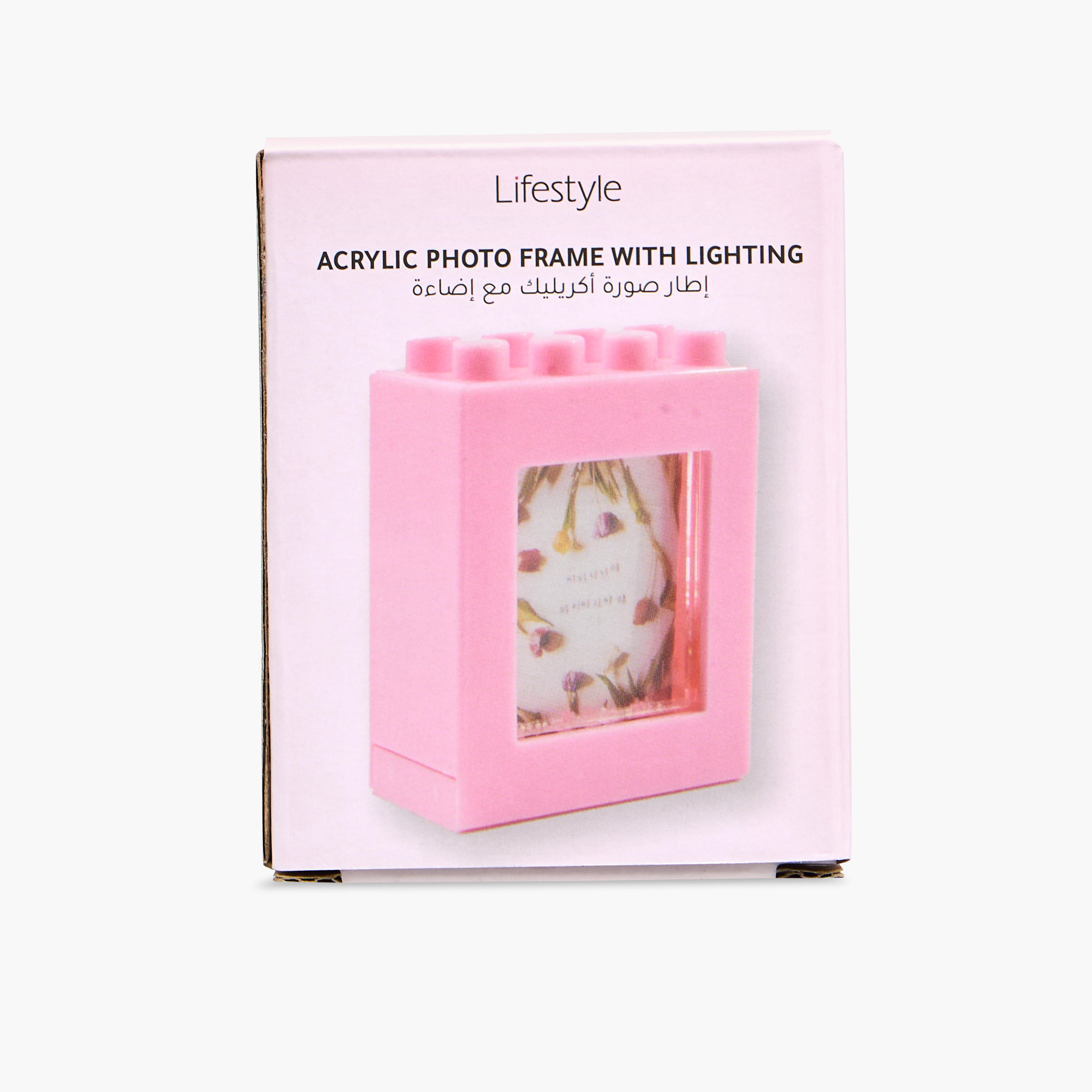 Acrylic Floating Photo Frame with Glitter and Light - 6x9x3 cms-household-walldecorandmirrors-photoframes-image-5