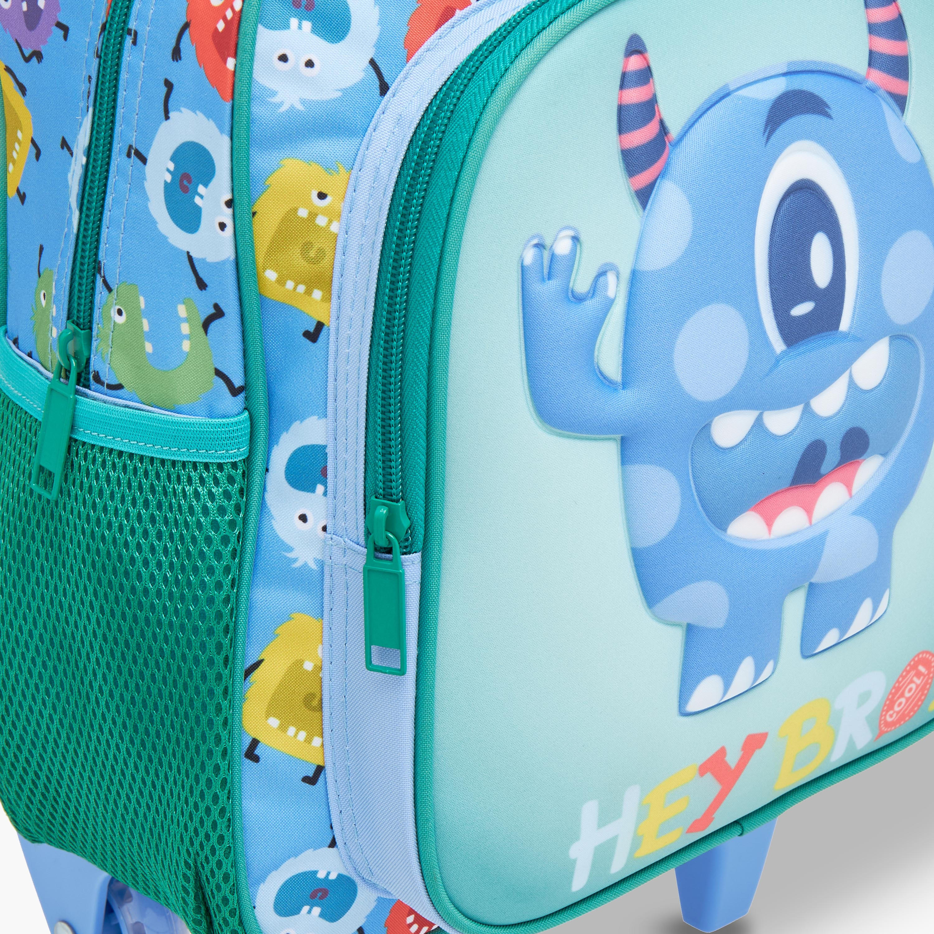 MUST Printed 3-Piece School Trolley Bag Set for Boys 2-5 Years with Lunch Bag and Pencil Pouch -school-bagsandbackpacks-trolleybags-image-11