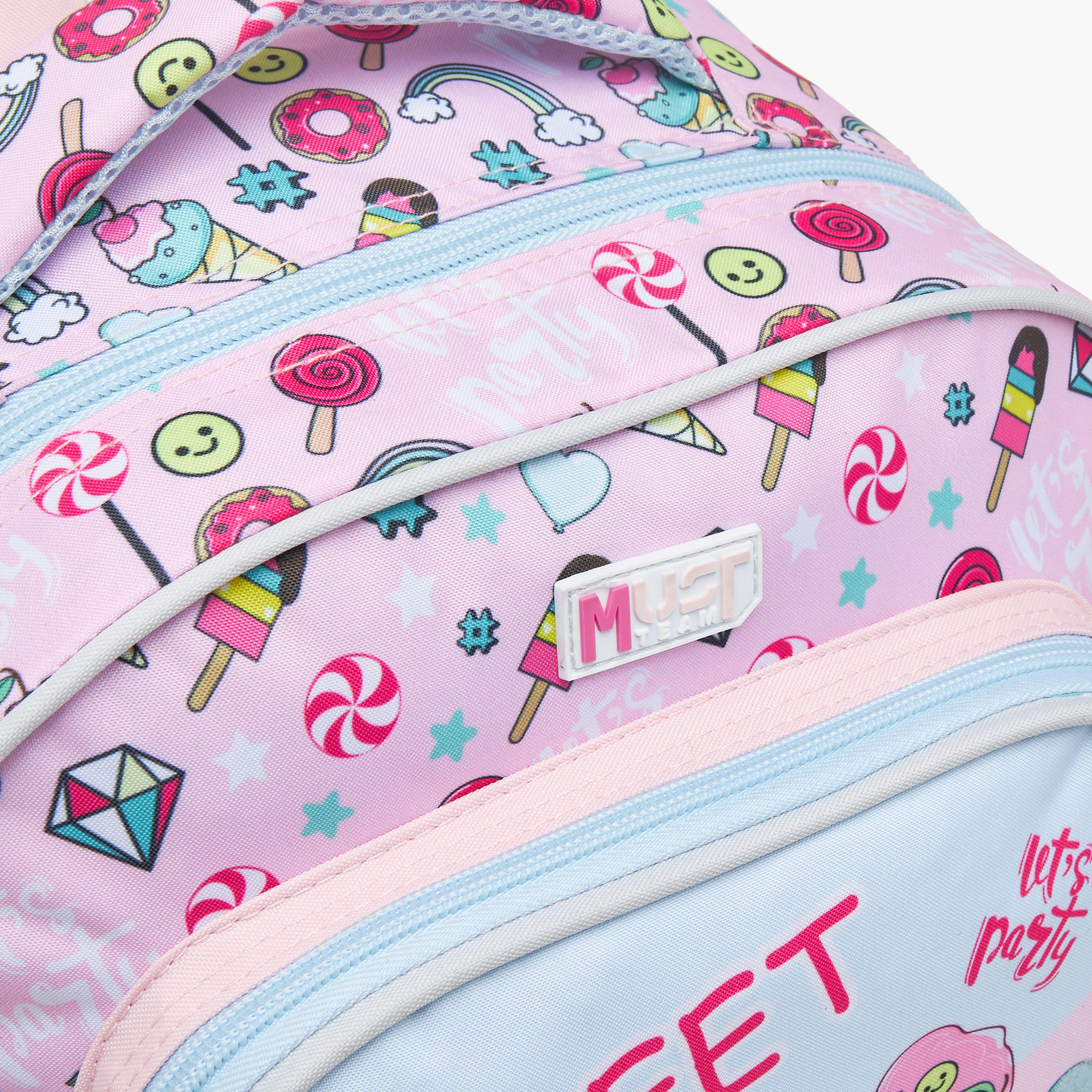 طقم شنطة ترولي مدرسية 3 قطع للبنات 2-5 سنوات مع شنطة غداء ومقلمة بطبعات من ماست-school-bagsandbackpacks-trolleybags-image-10