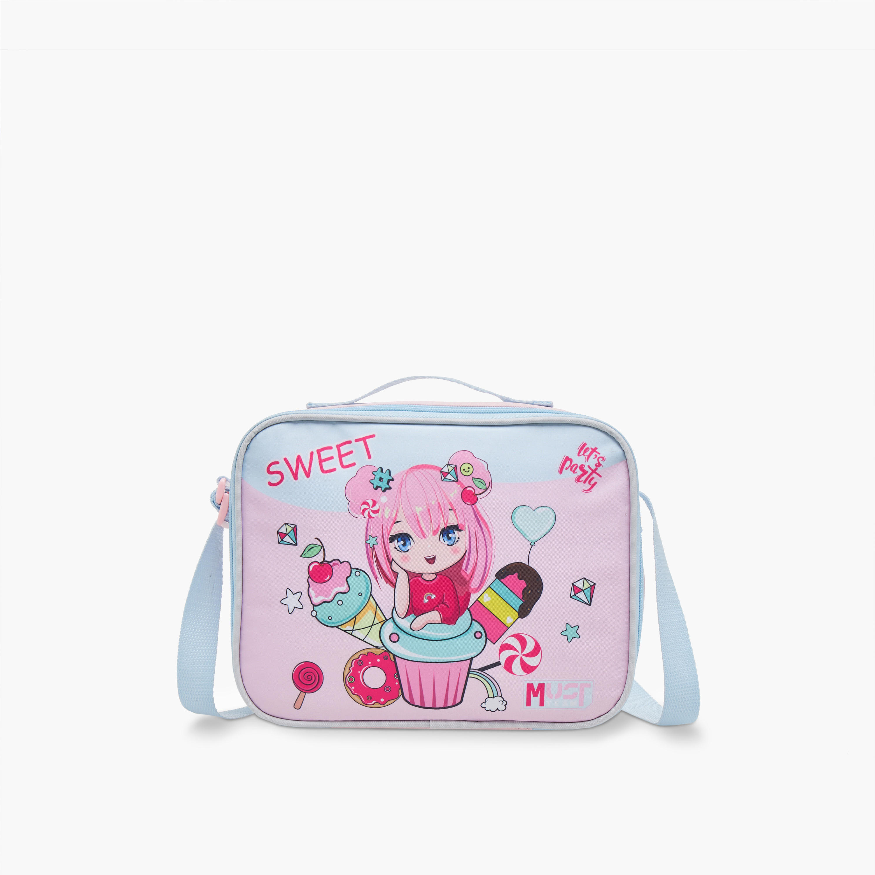 طقم شنطة ترولي مدرسية 3 قطع للبنات 2-5 سنوات مع شنطة غداء ومقلمة بطبعات من ماست-school-bagsandbackpacks-trolleybags-image-16