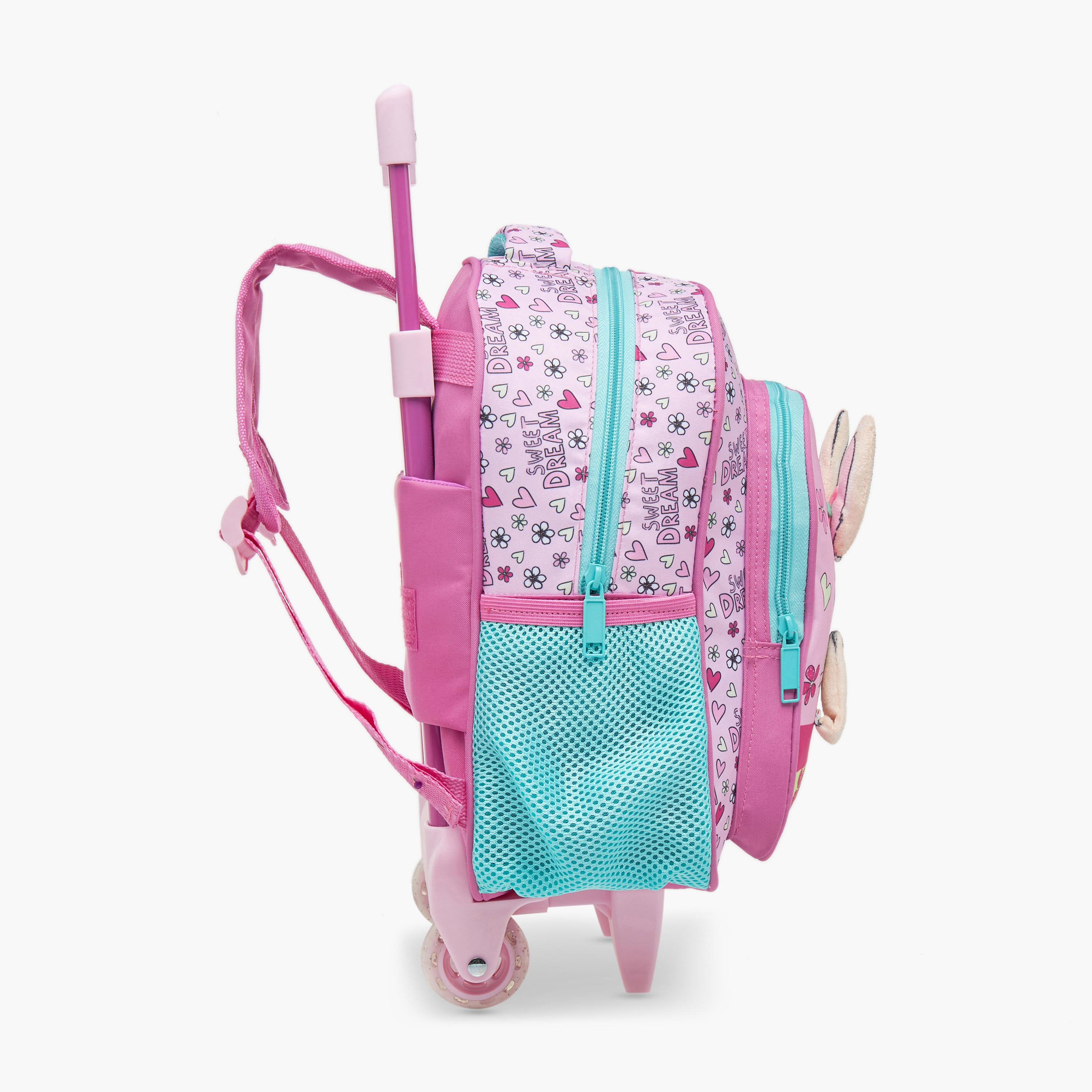 MUST Animal Print 3-Piece School Trolley Bag Set for Girls 2-5 Years with Lunch Bag and Pencil Pouch -school-bagsandbackpacks-trolleybags-image-4