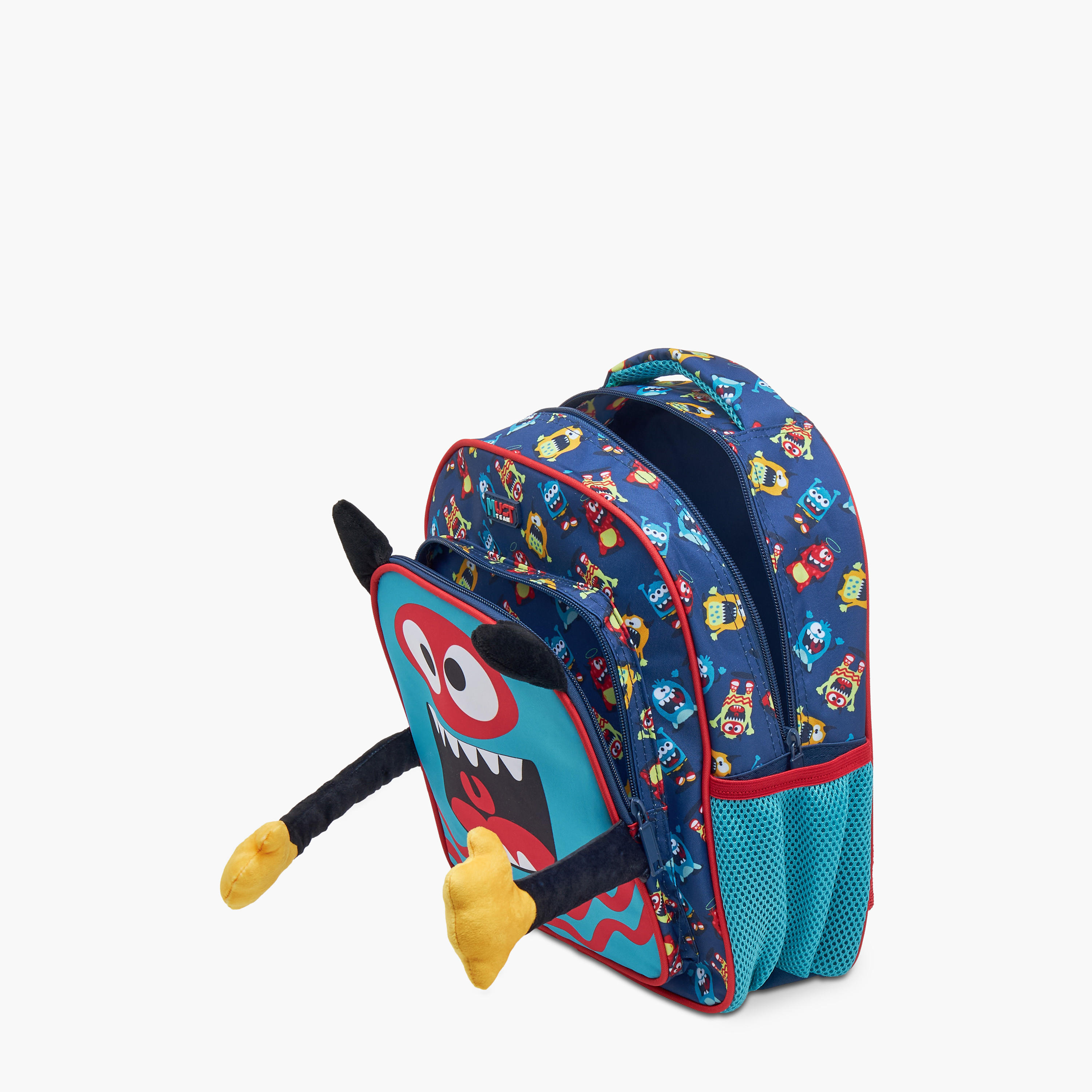 MUST 3-Piece Monster Print Backpack Set - 27x10x31 cms-school-bagsandbackpacks-sets-image-12