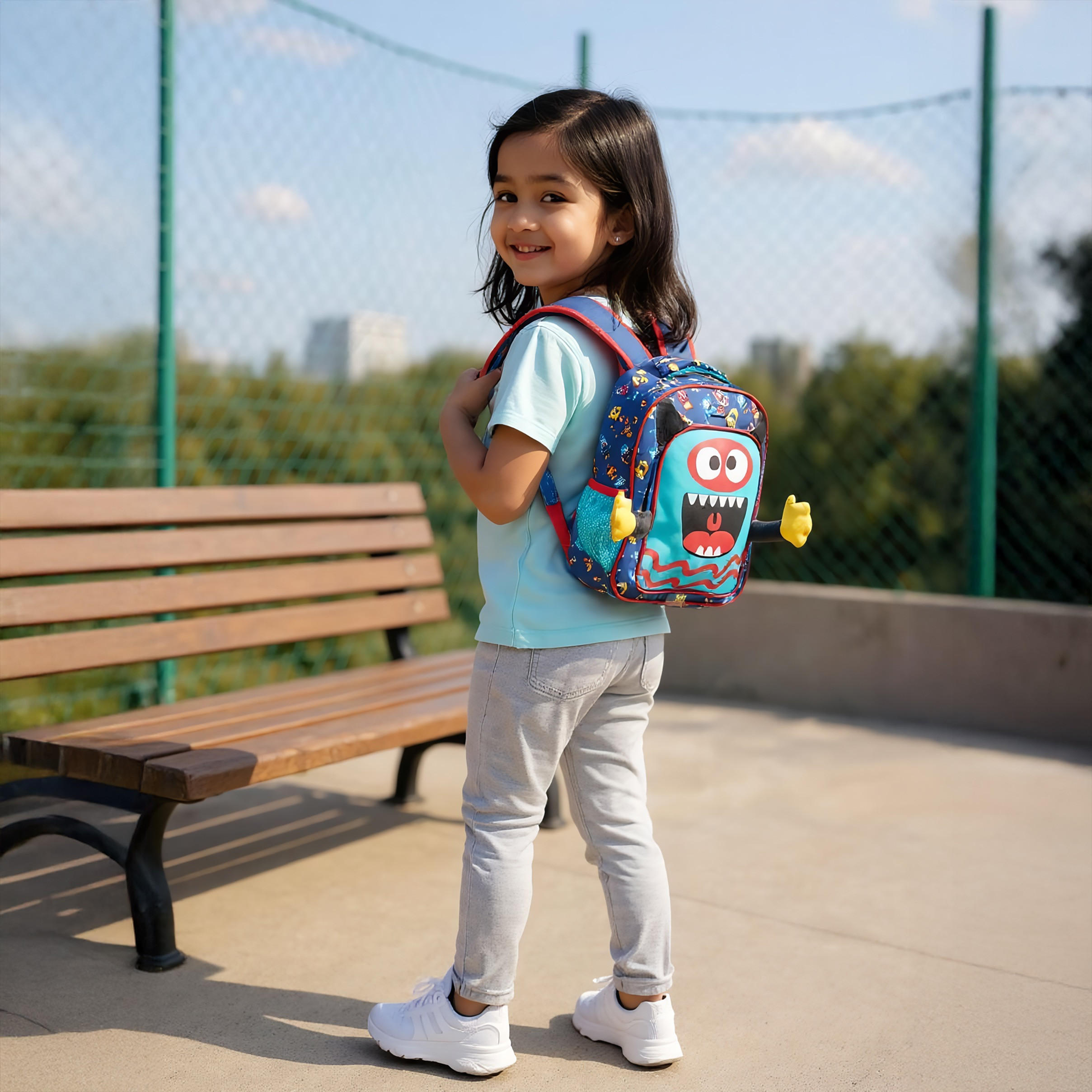 MUST 3-Piece Monster Print Backpack Set - 27x10x31 cms-school-bagsandbackpacks-sets-image-3