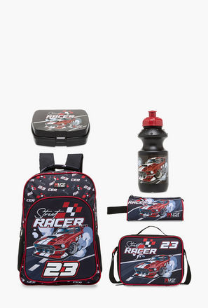 مجموعة شنطة ظهر 5 قطع بطبعات من موست - 43x30x13 سم-school-bagsandbackpacks-image-1