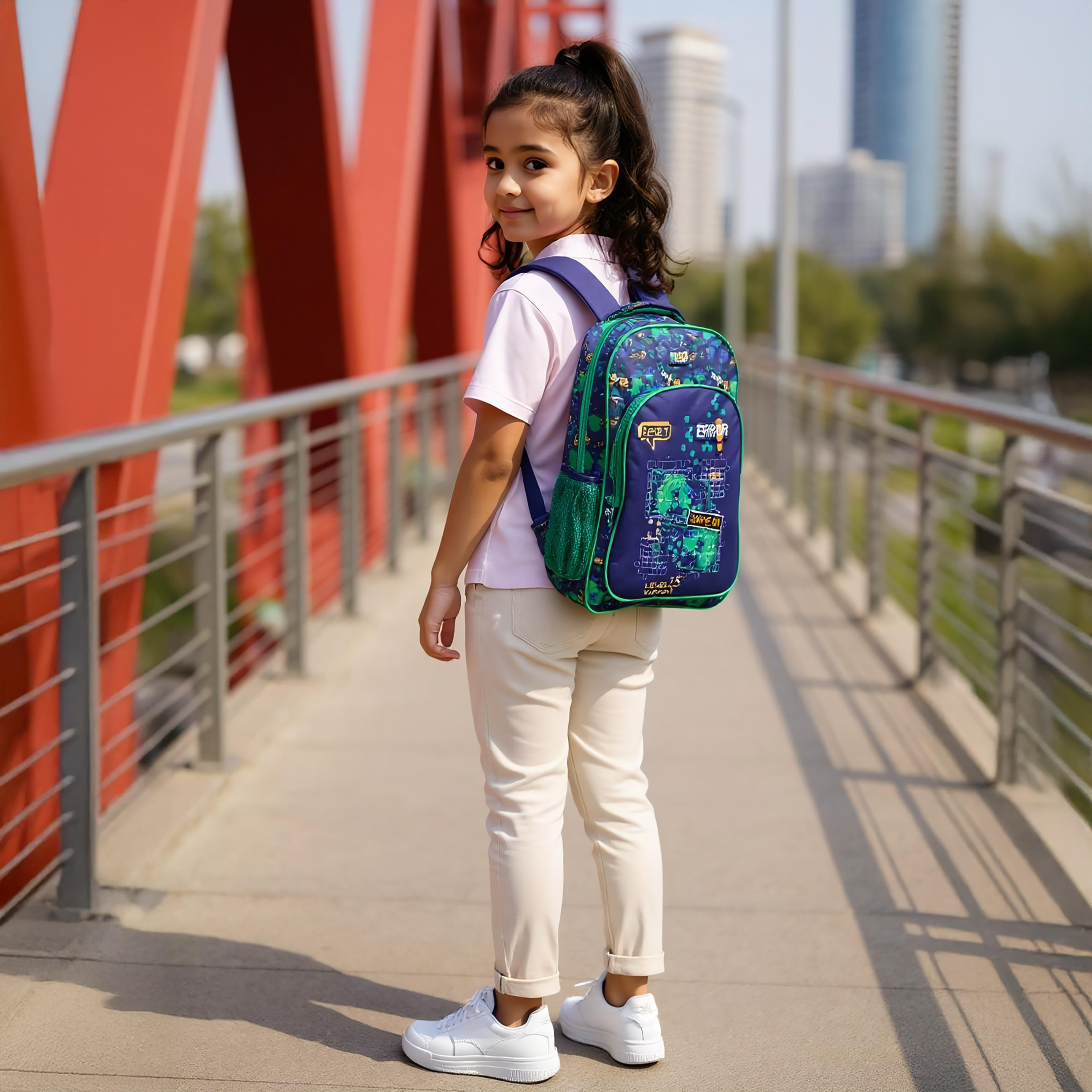 طقم شنطة ظهر 5 قطع بطبعات ألعاب 16 بوصة من ماست - 43×30×13 سم-school-bagsandbackpacks-backpacks-image-2