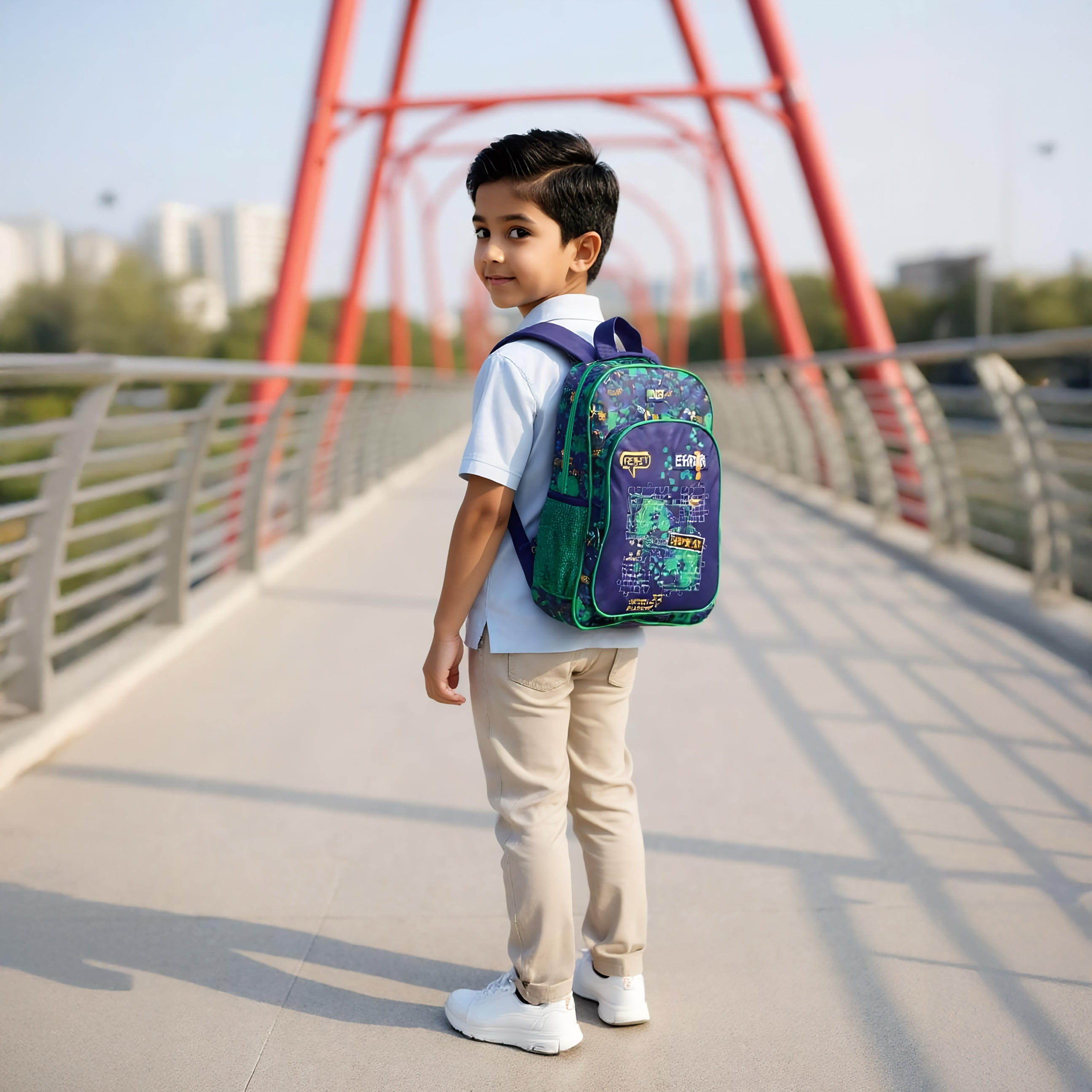 طقم شنطة ظهر 5 قطع بطبعات ألعاب 16 بوصة من ماست - 43×30×13 سم-school-bagsandbackpacks-backpacks-image-3