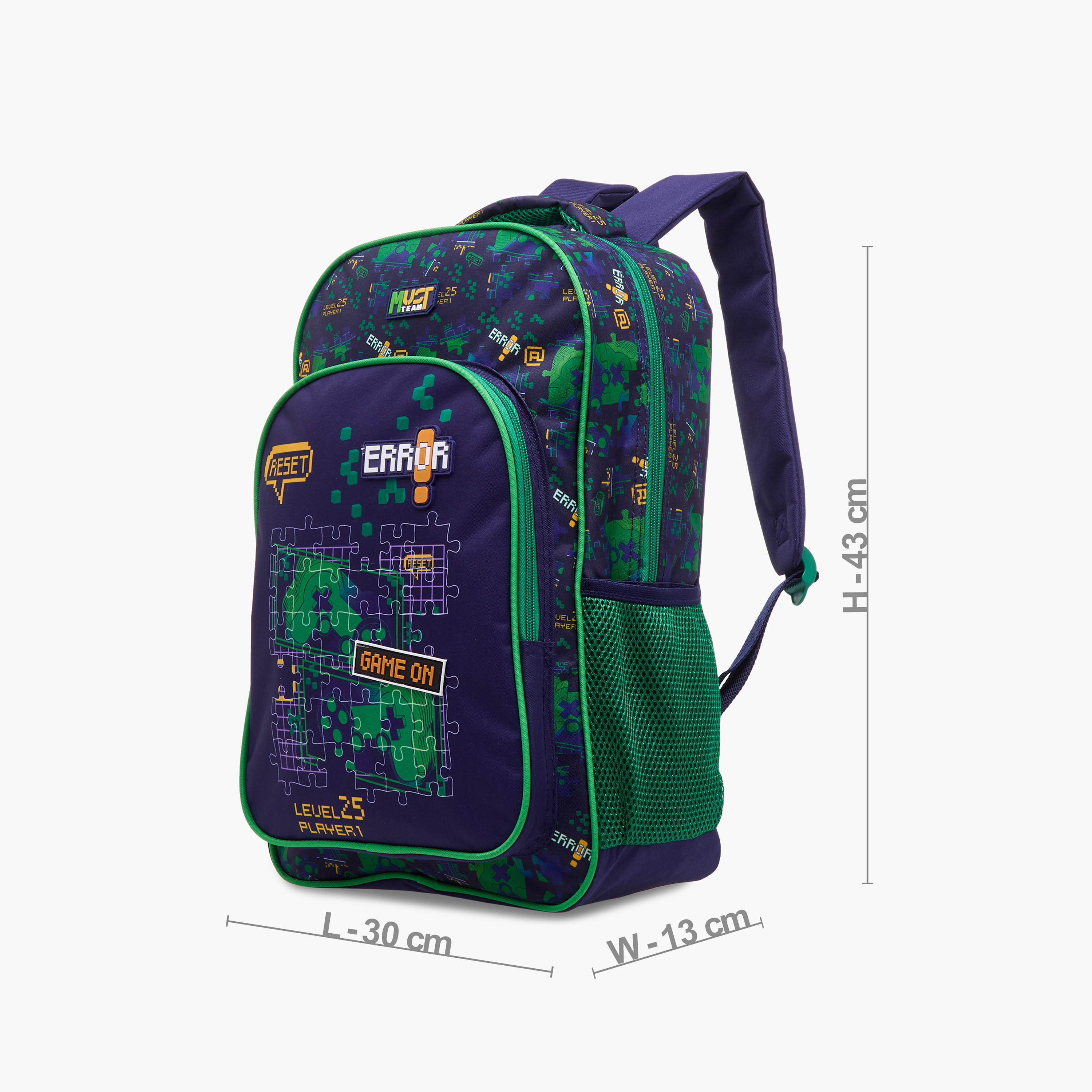 طقم شنطة ظهر 5 قطع بطبعات ألعاب 16 بوصة من ماست - 43×30×13 سم-school-bagsandbackpacks-backpacks-image-5
