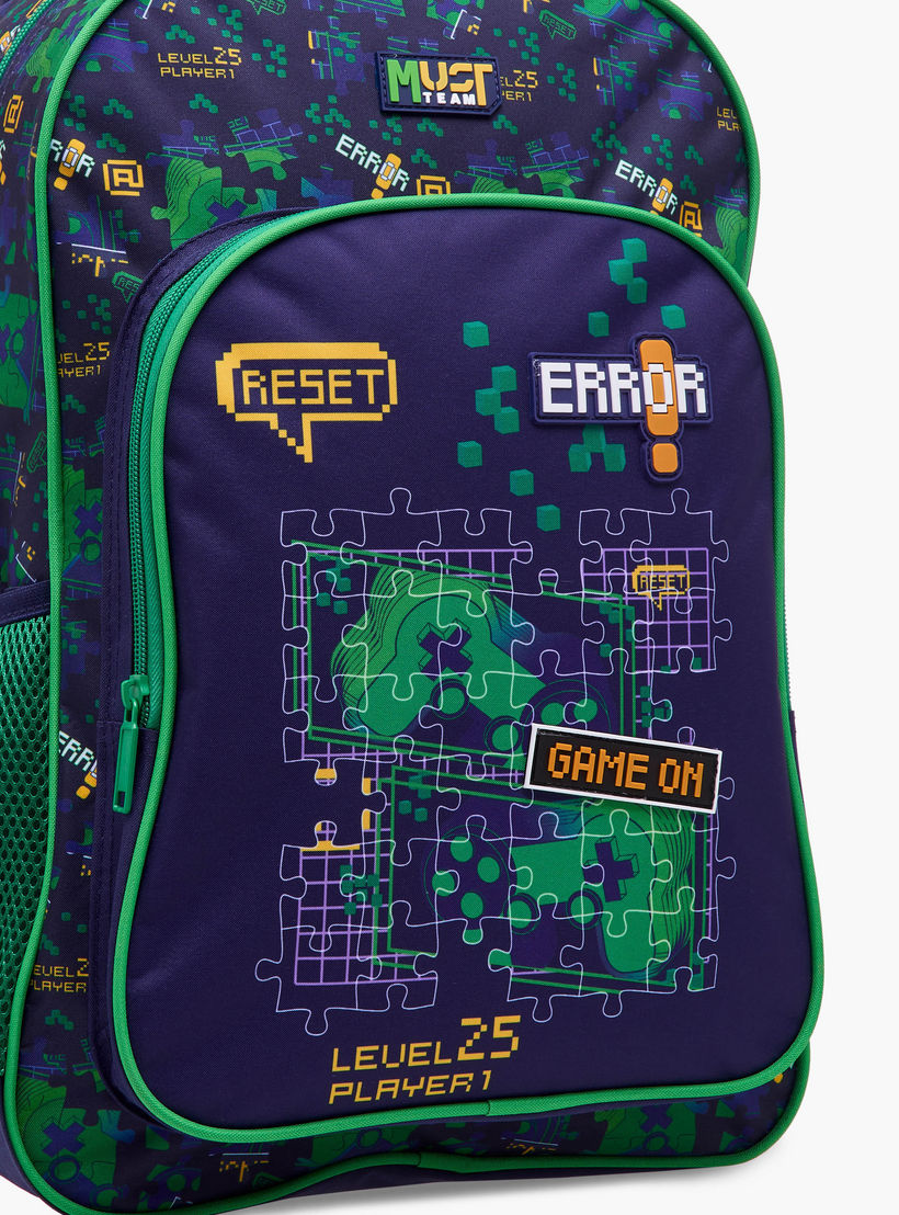 طقم شنطة ظهر 5 قطع بطبعات ألعاب 16 بوصة من ماست - 43×30×13 سم-school-bagsandbackpacks-backpacks-image-10