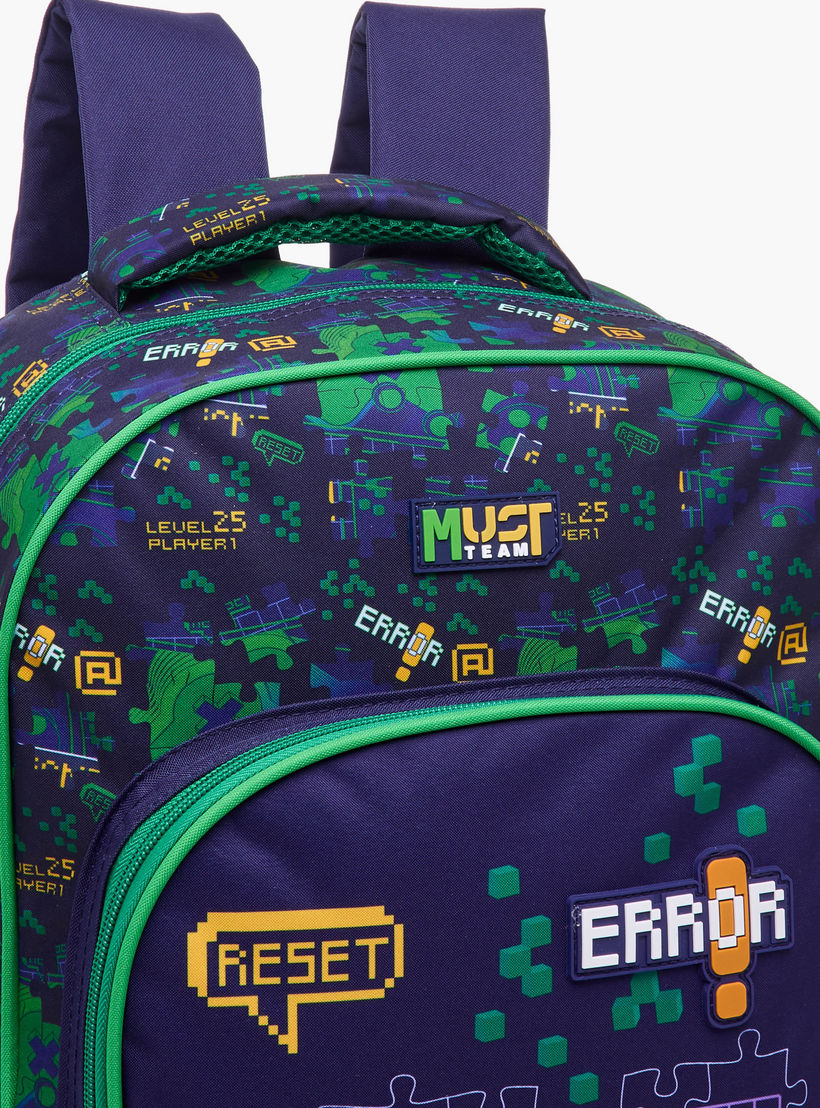 طقم شنطة ظهر 5 قطع بطبعات ألعاب 16 بوصة من ماست - 43×30×13 سم-school-bagsandbackpacks-backpacks-image-11
