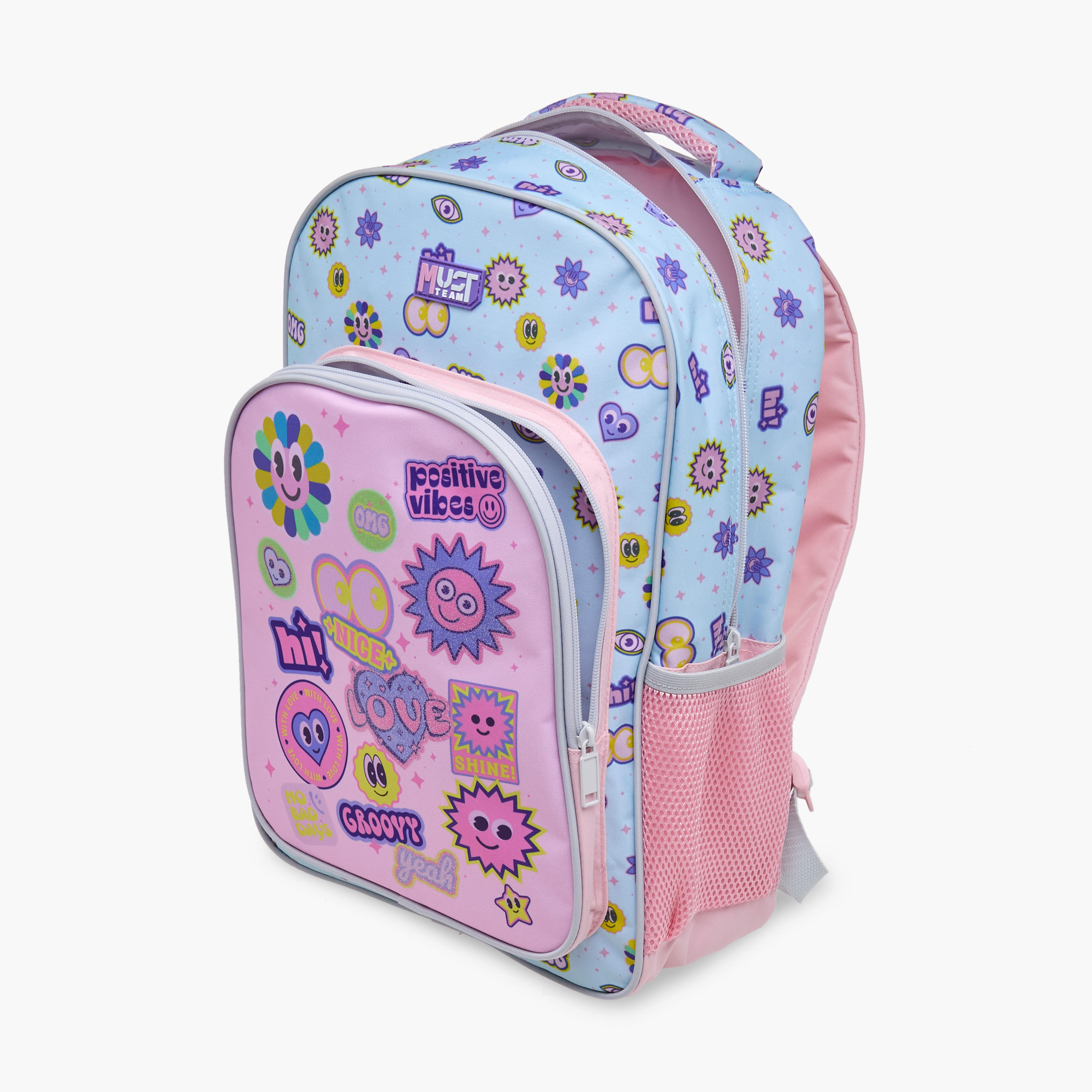 مجموعة شنطة ظهر ترولي 16 بوصة 5 قطع بطبعات من موست - 43x30x13 سم-school-bagsandbackpacks-trolleybags-image-10