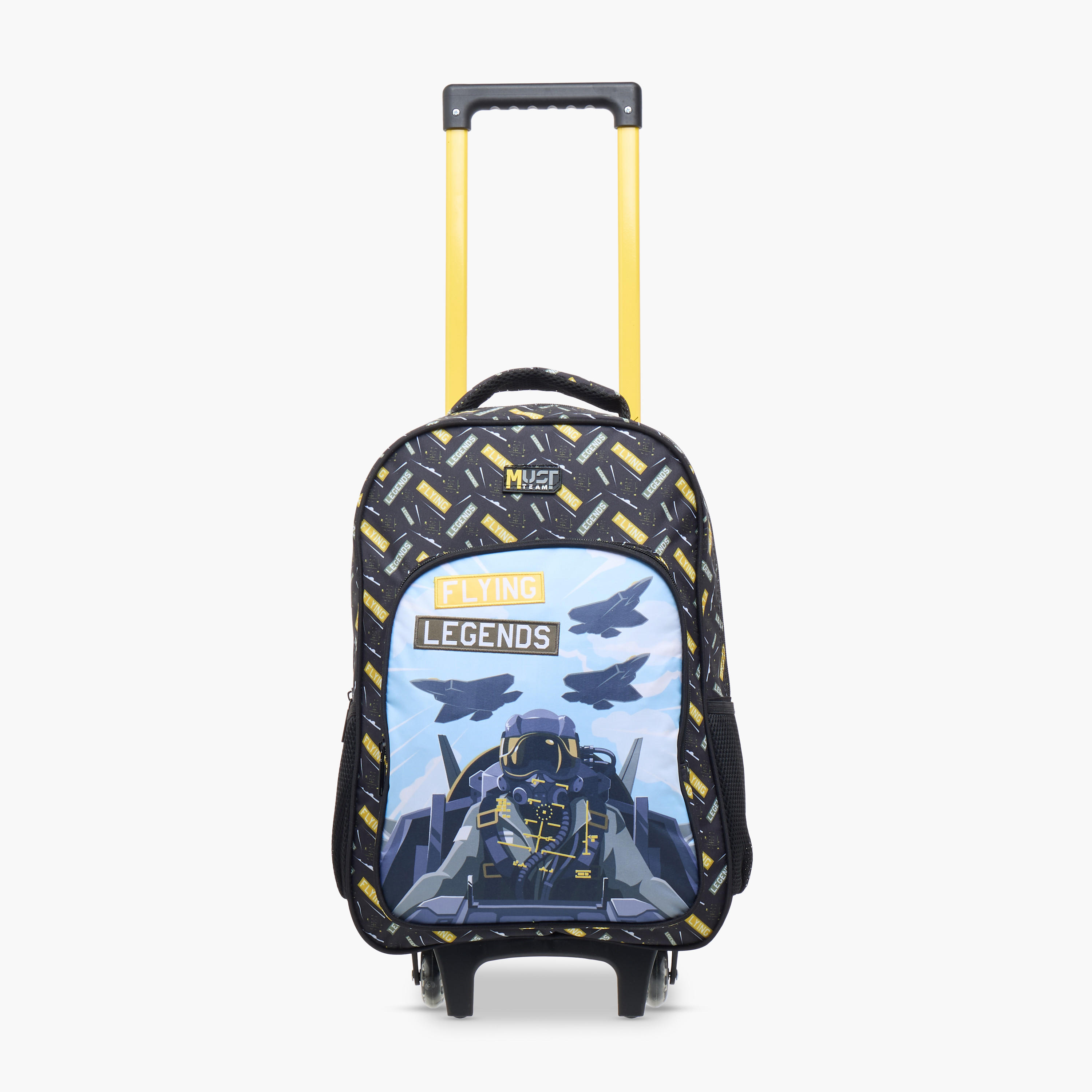MUST 5-Piece Flying Legends Print 16-inch Trolley Backpack Set - 43x30x13 cms-school-bagsandbackpacks-trolleybags-image-10