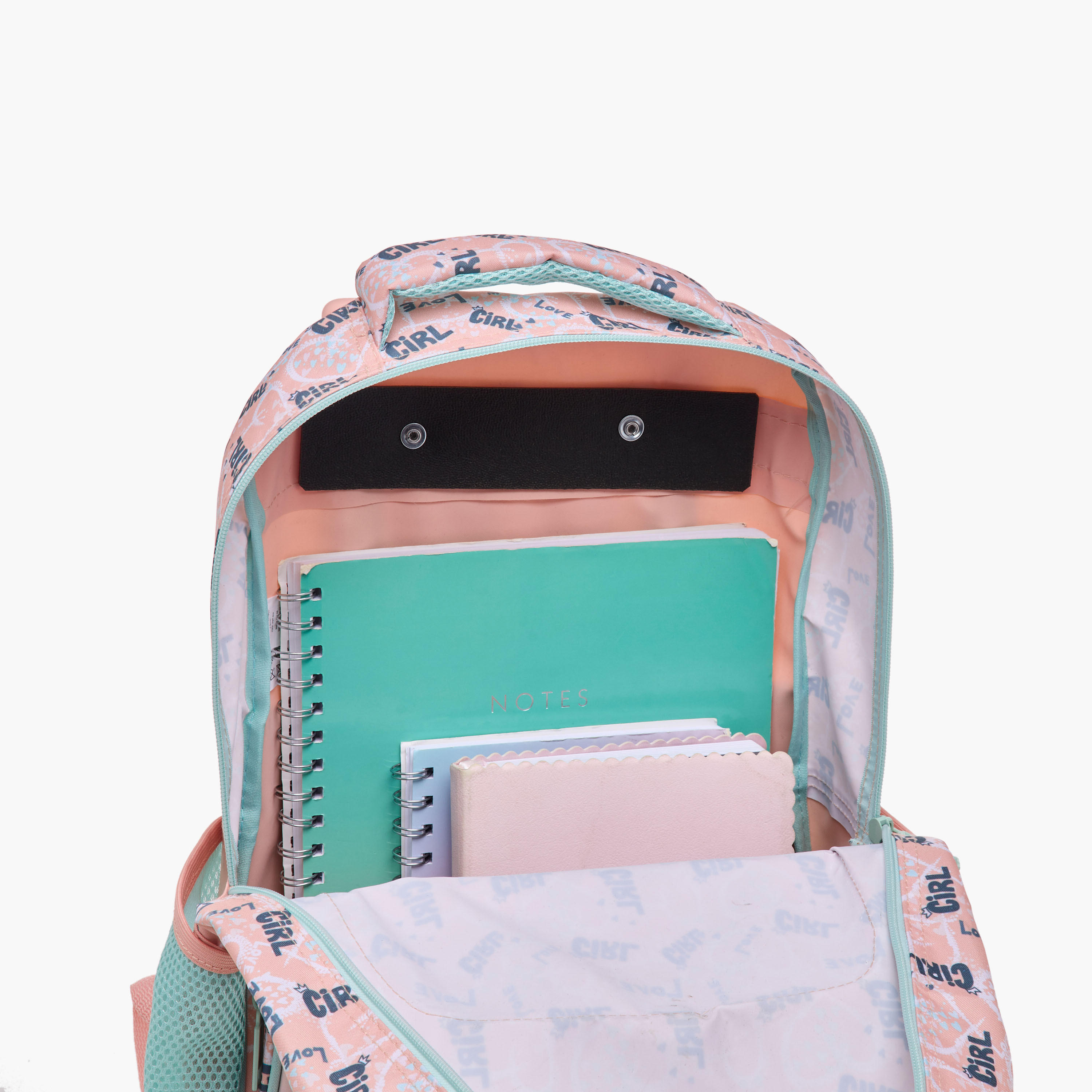 طقم شنطة ترولي مدرسية 5 قطع للبنات 5-8 سنوات مع شنطة غداء ومقلمة بطبعات من ماست-school-bagsandbackpacks-trolleybags-image-14