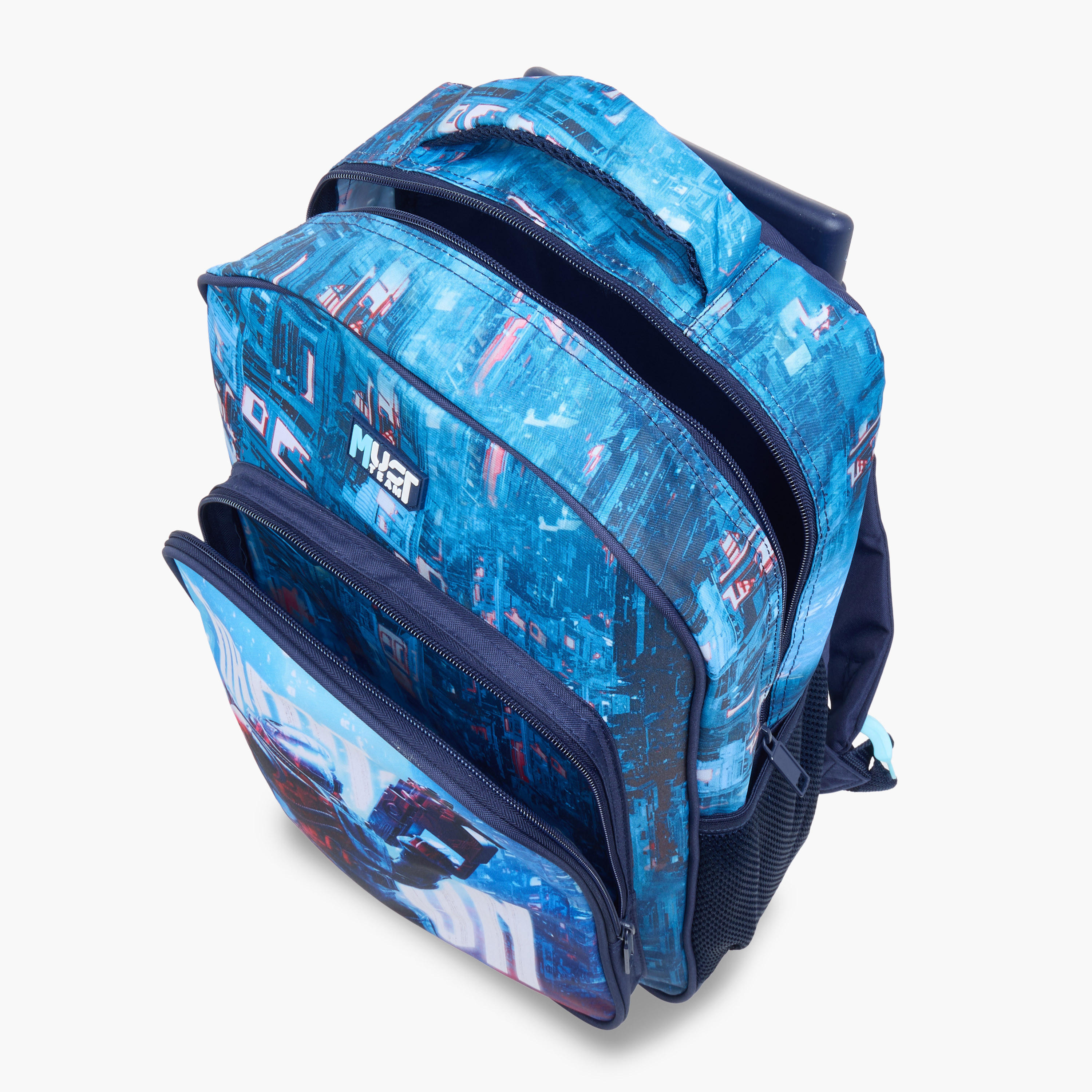 طقم شنطة ظهر ترولي 16 بوصة 3 قطع بطبعات من ماست - 43x30x13 سم-school-bagsandbackpacks-trolleybags-image-17