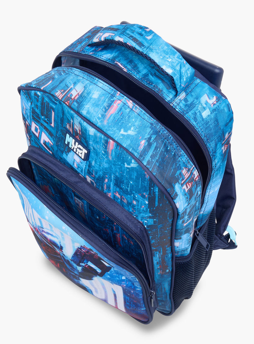 طقم شنطة ظهر ترولي 16 بوصة 3 قطع بطبعات من ماست - 43x30x13 سم-school-bagsandbackpacks-trolleybags-image-17