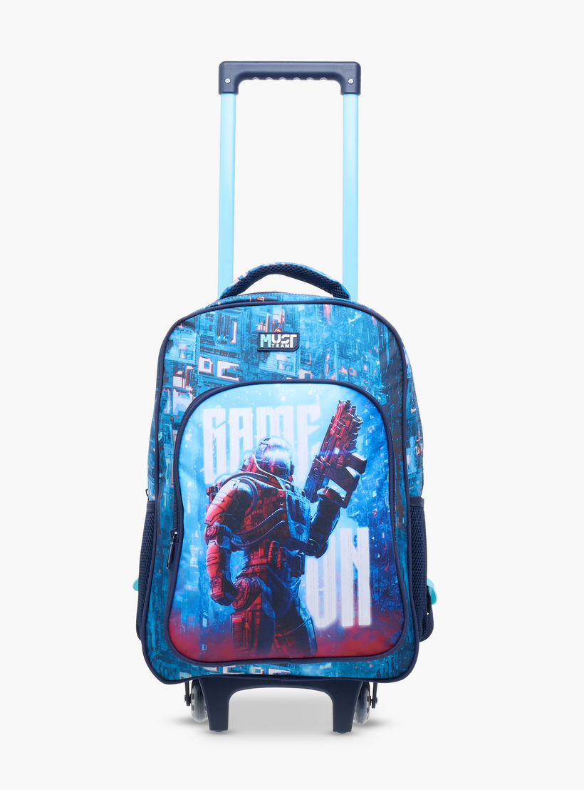 طقم شنطة ظهر ترولي 16 بوصة 3 قطع بطبعات من ماست - 43x30x13 سم-school-bagsandbackpacks-trolleybags-image-10