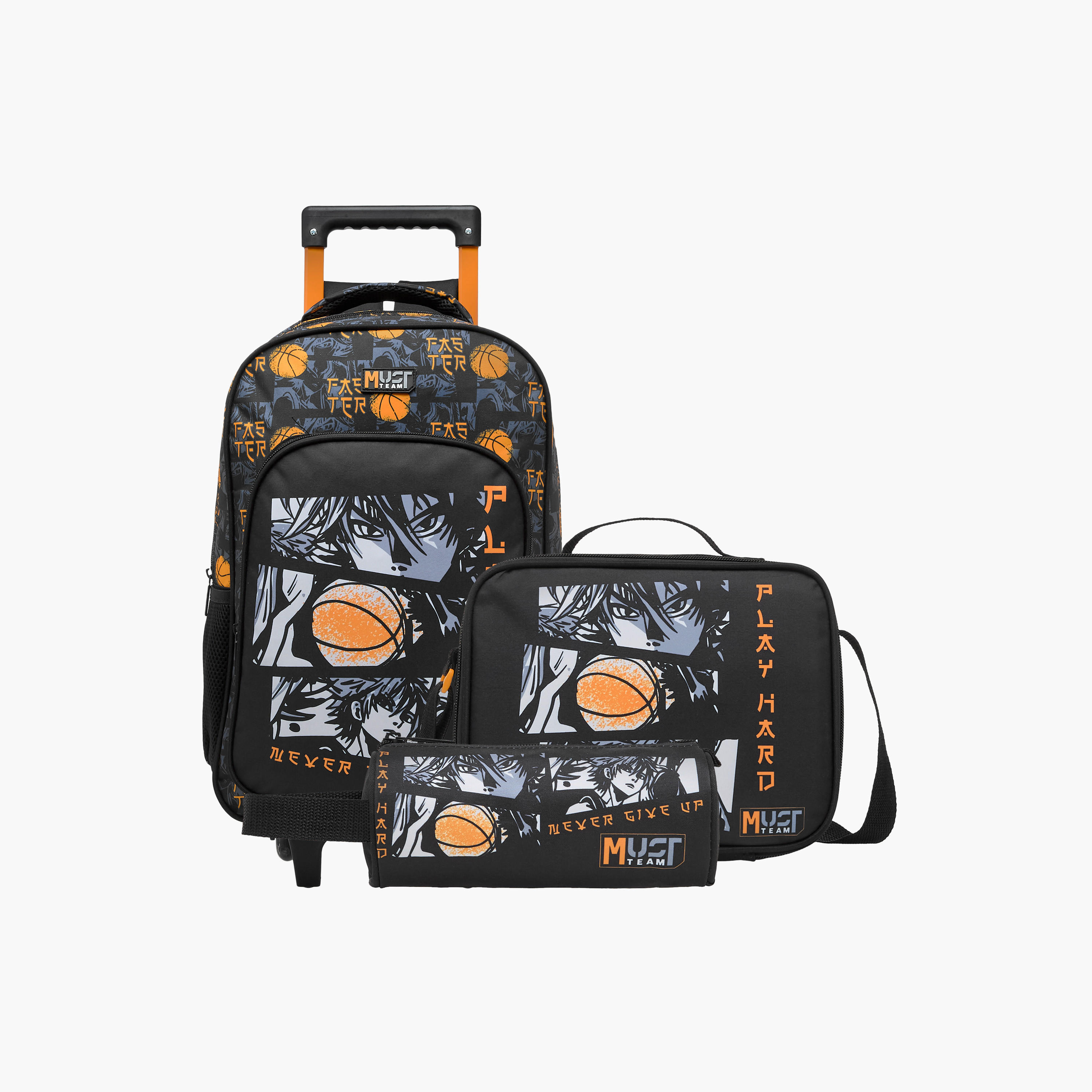 MUST Printed 3-Piece School Trolley Bag Set for Boys 5-8 Years with Lunch Bag and Pencil Pouch -school-bagsandbackpacks-trolleybags-image-1