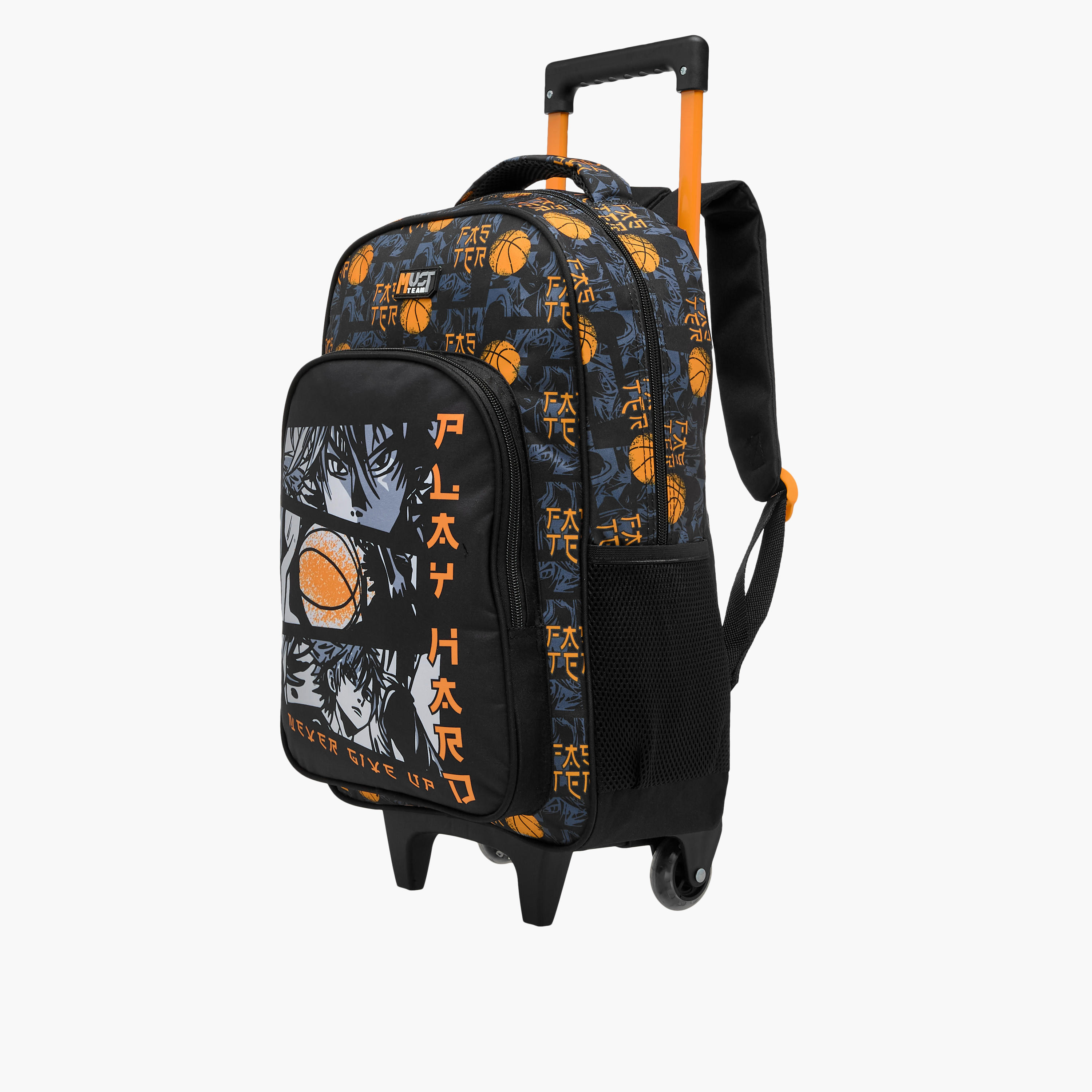 MUST Printed 3-Piece School Trolley Bag Set for Boys 5-8 Years with Lunch Bag and Pencil Pouch -school-bagsandbackpacks-trolleybags-image-4
