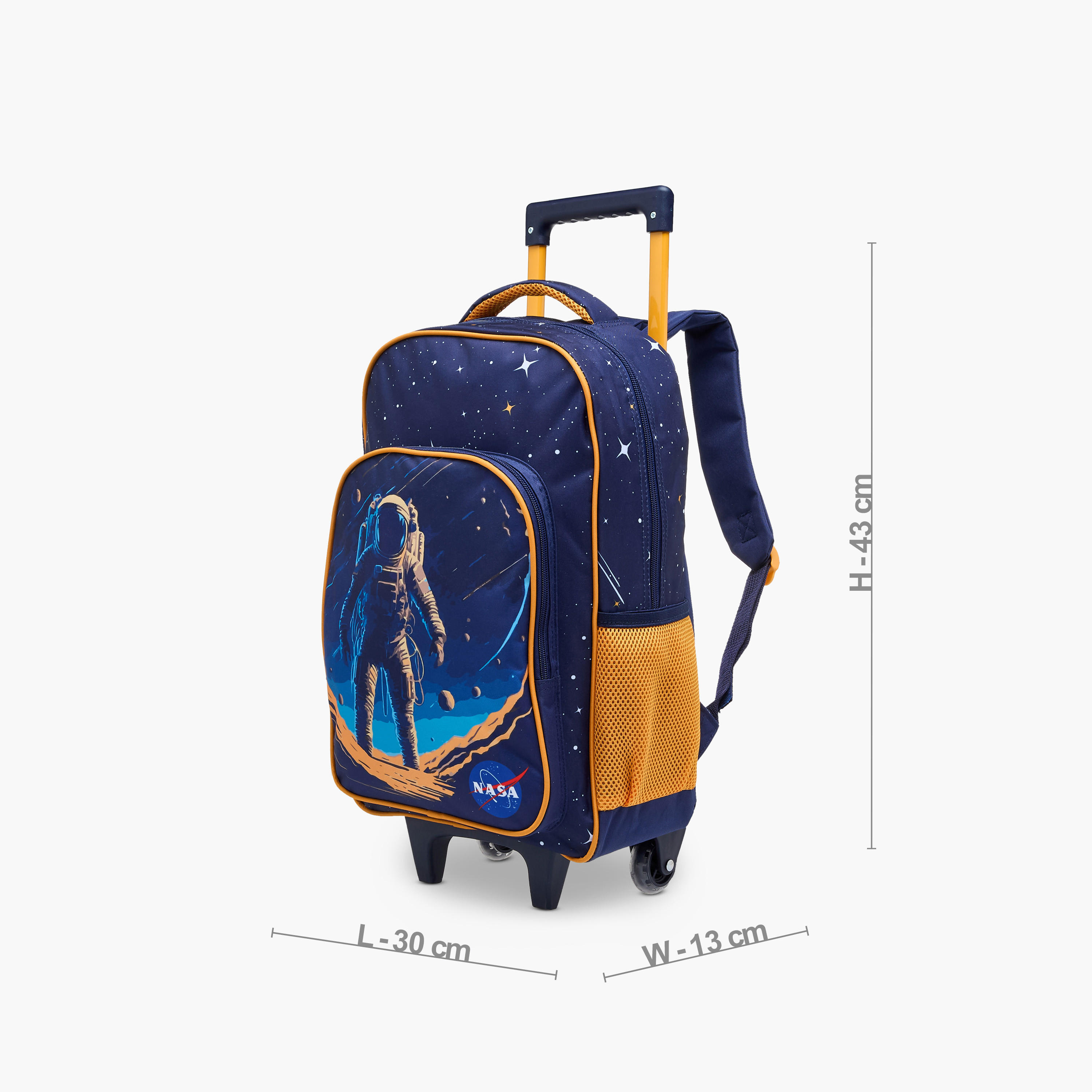 MUST Space 3-Piece School Trolley Bag Set for Boys 5-8 Years with Lunch Bag and Pencil Pouch -school-bagsandbackpacks-trolleybags-image-3