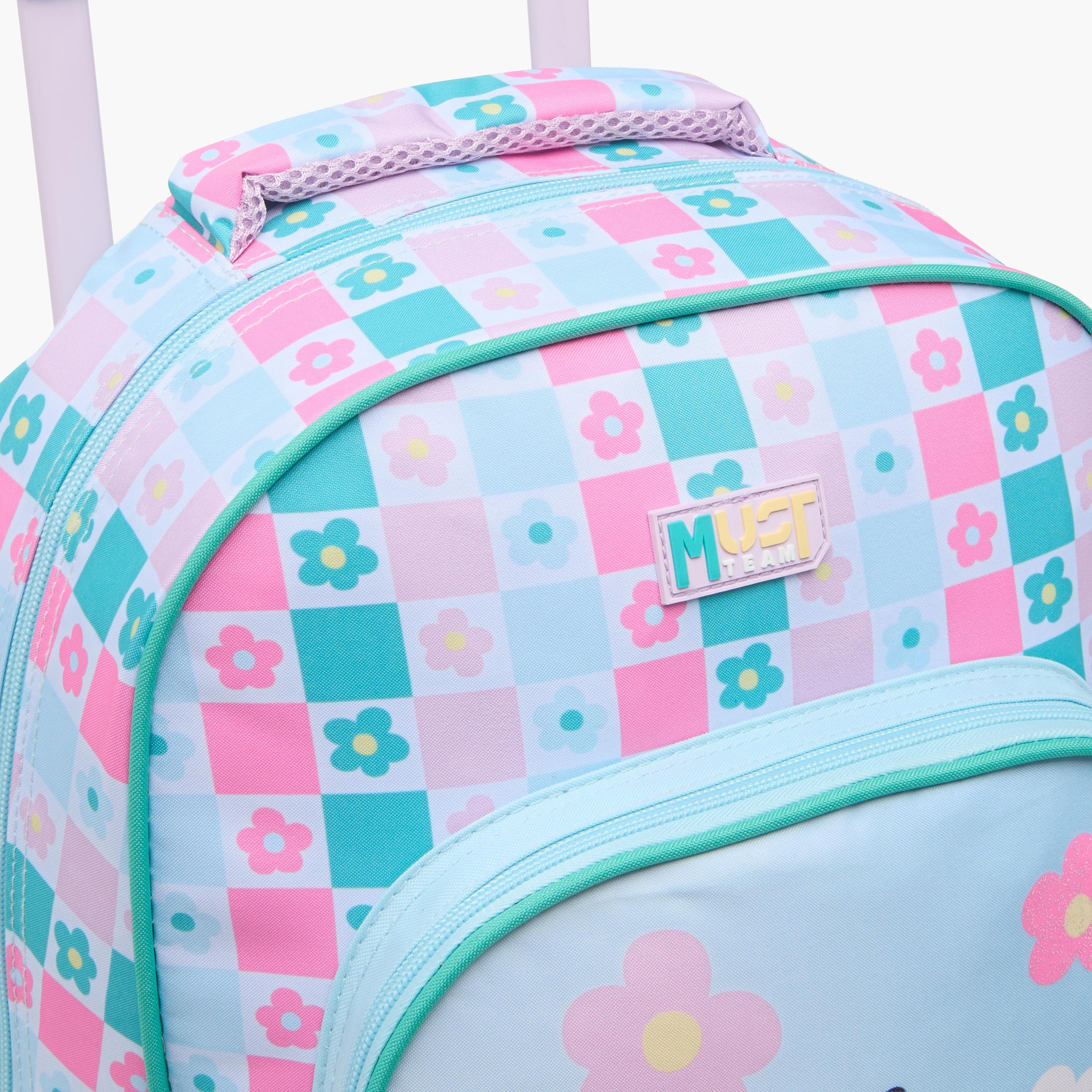 MUST Shapes 3-Piece School Trolley Bag Set for Girls 5-8 Years with Lunch Bag and Pencil Pouch -school-bagsandbackpacks-trolleybags-image-8