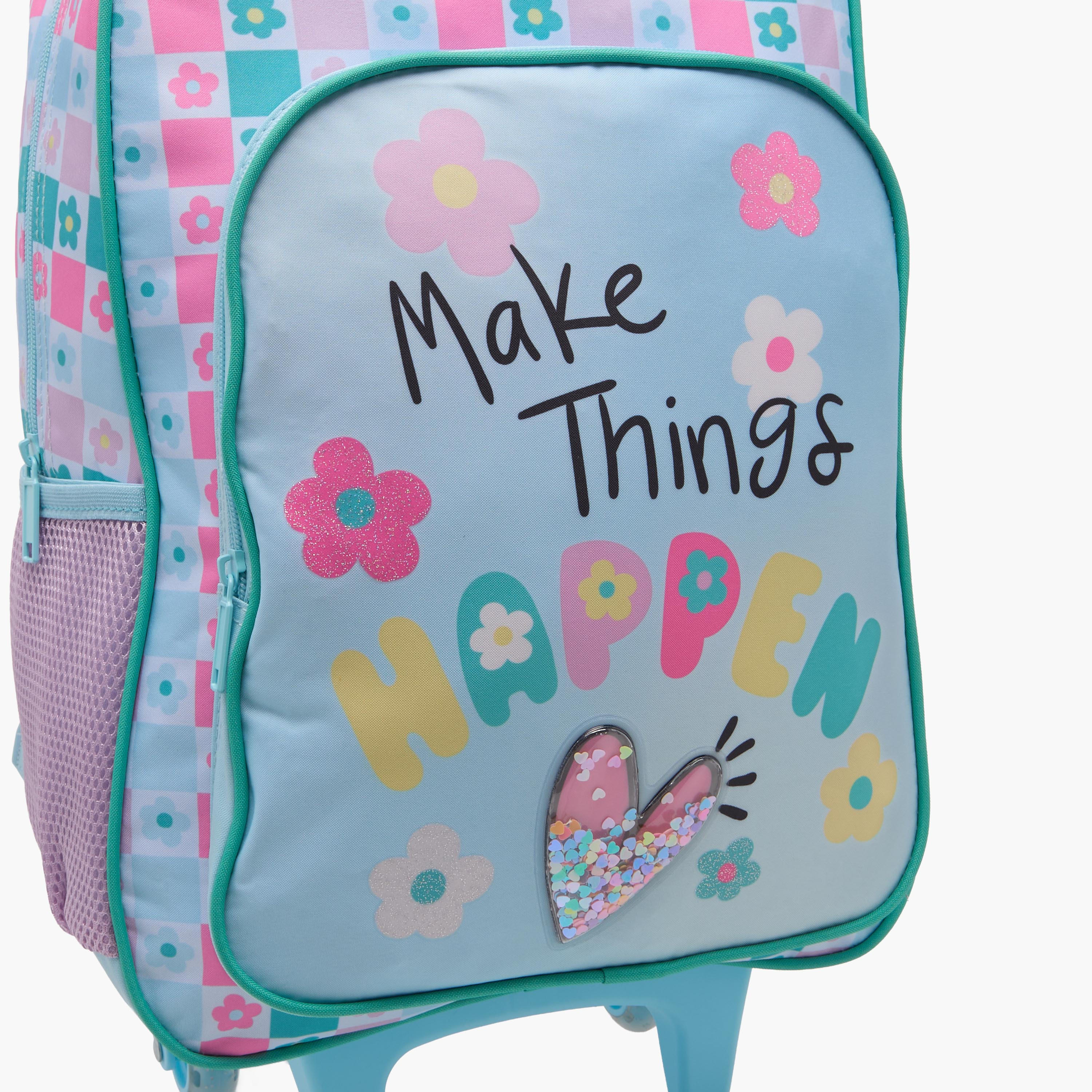 MUST Shapes 3-Piece School Trolley Bag Set for Girls 5-8 Years with Lunch Bag and Pencil Pouch -school-bagsandbackpacks-trolleybags-image-9