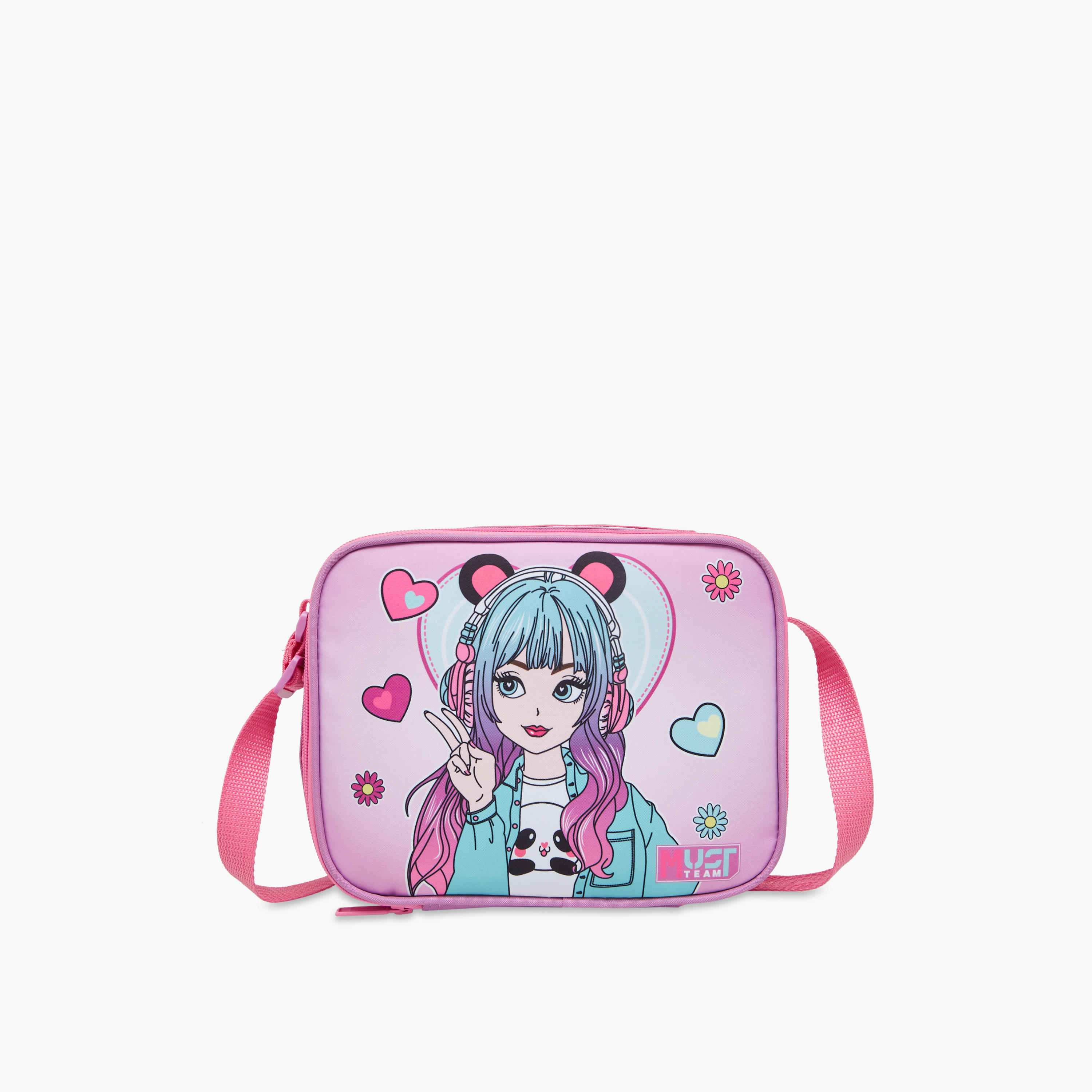 طقم شنطة ترولي مدرسية 3 قطع للبنات 5-8 سنوات مع شنطة غداء ومقلمة بطبعات من ماست-school-bagsandbackpacks-trolleybags-image-14