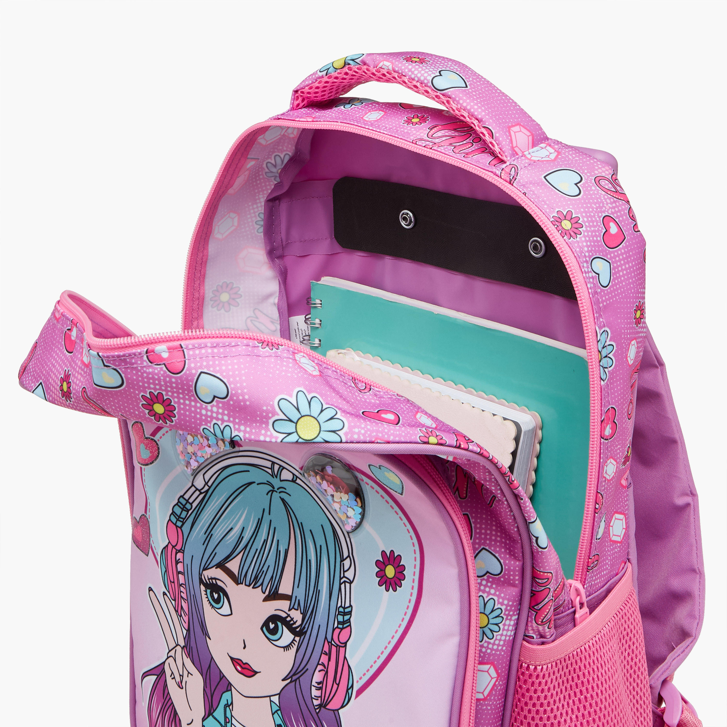 MUST Printed 3-Piece School Trolley Bag Set for Girls 5-8 Years with Lunch Bag and Pencil Pouch -school-bagsandbackpacks-trolleybags-image-19