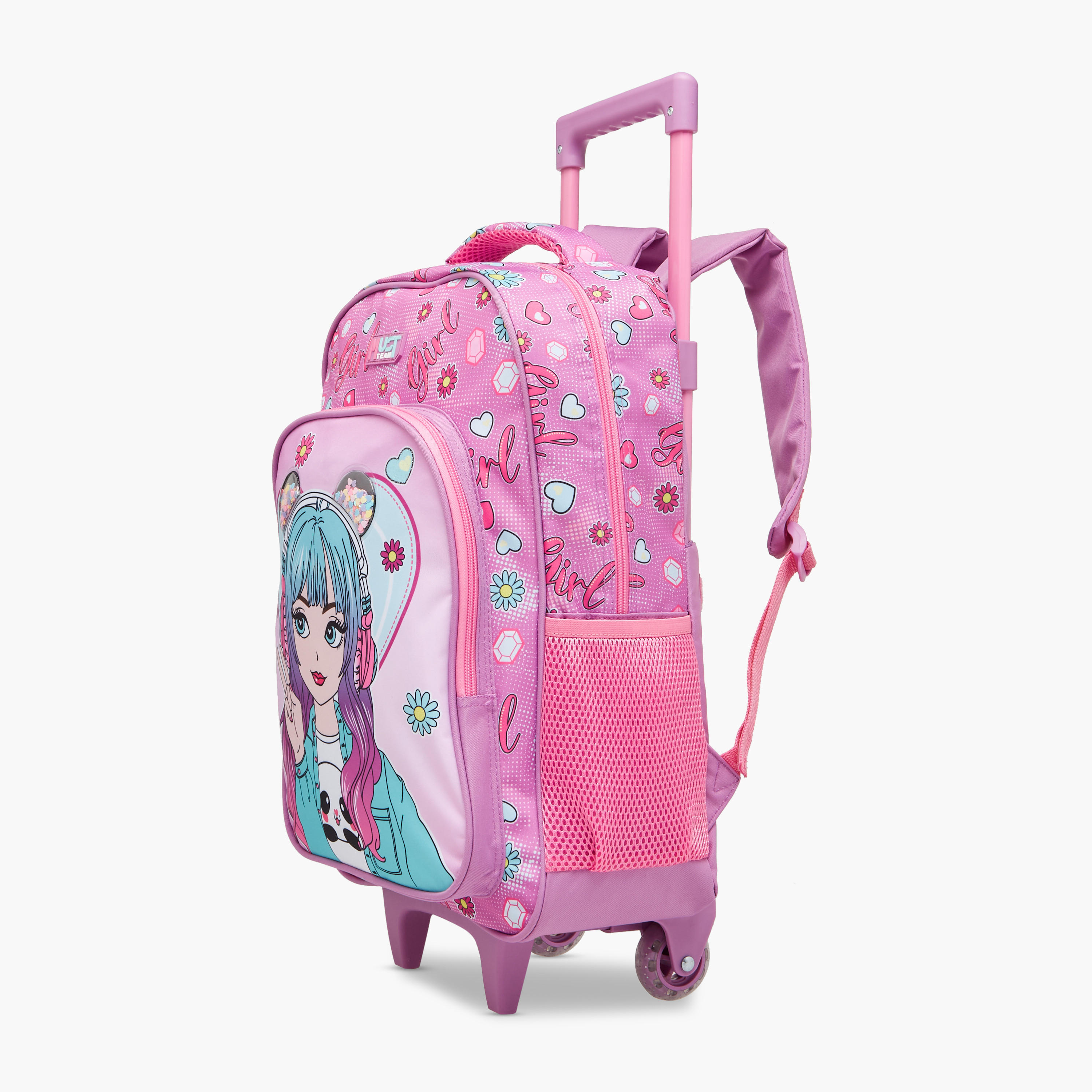 MUST Printed 3-Piece School Trolley Bag Set for Girls 5-8 Years with Lunch Bag and Pencil Pouch -school-bagsandbackpacks-trolleybags-image-3