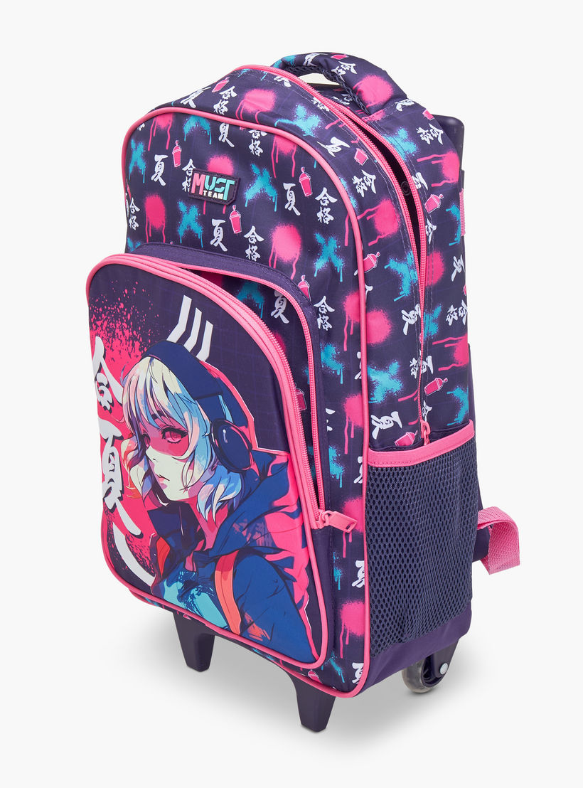 MUST Printed 3-Piece School Trolley Bag Set for Girls 5-8 Years with Lunch Bag and Pencil Pouch -school-bagsandbackpacks-trolleybags-image-14