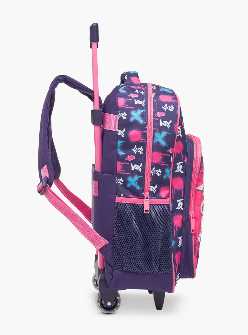 MUST Printed 3-Piece School Trolley Bag Set for Girls 5-8 Years with Lunch Bag and Pencil Pouch -school-bagsandbackpacks-trolleybags-image-4