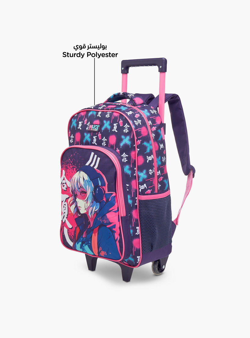 MUST Printed 3-Piece School Trolley Bag Set for Girls 5-8 Years with Lunch Bag and Pencil Pouch -school-bagsandbackpacks-trolleybags-image-7