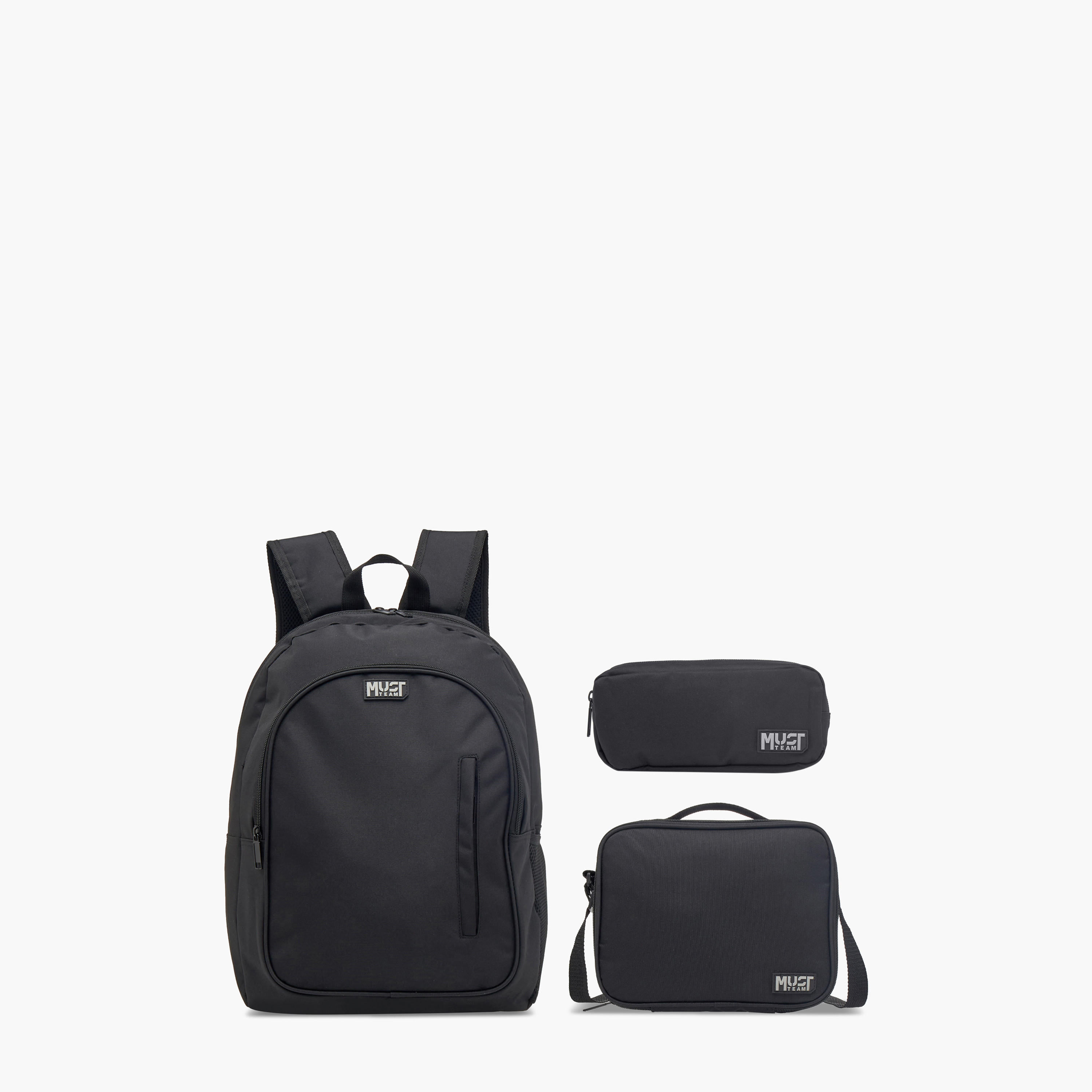 طقم شنطة ظهر مع شنطة غداء ومقلمة بزينة شعار من موست - 32x18x43 سم-school-bagsandbackpacks-sets-image-1