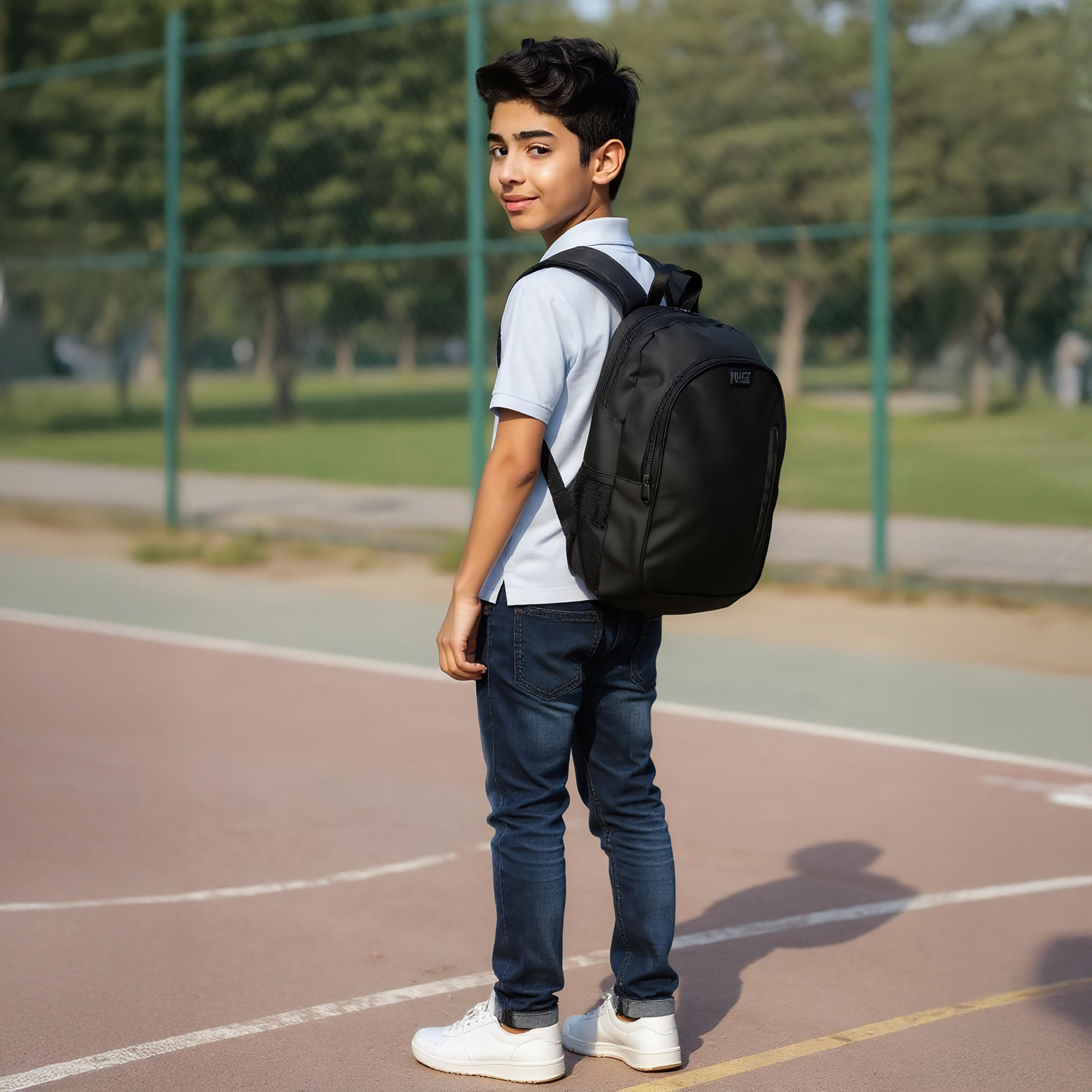 MUST Logo Applique Backpack with Lunch Bag and Pencil Pouch Set - 32x18x43 cms-school-bagsandbackpacks-sets-image-2