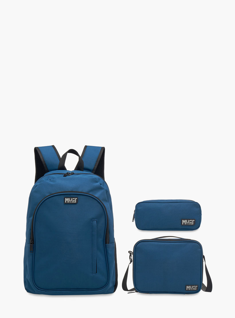 MUST 3-Piece Solid Backpack Set - 32x18x43 cms-school-bagsandbackpacks-backpacks-image-1